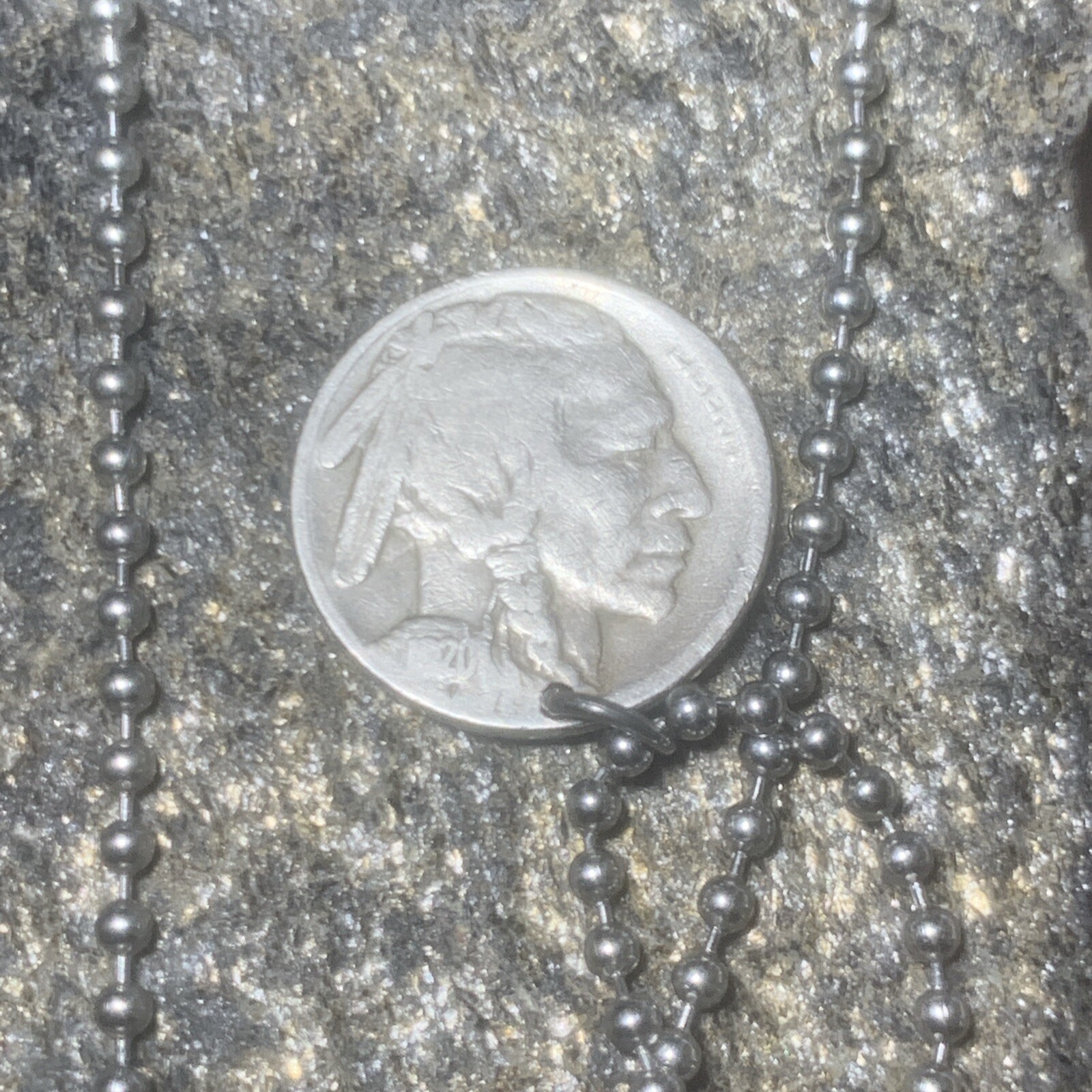 Antique 1920 Indian Head Nickel Necklace Chief Coin Pendant Great Gift 🎁