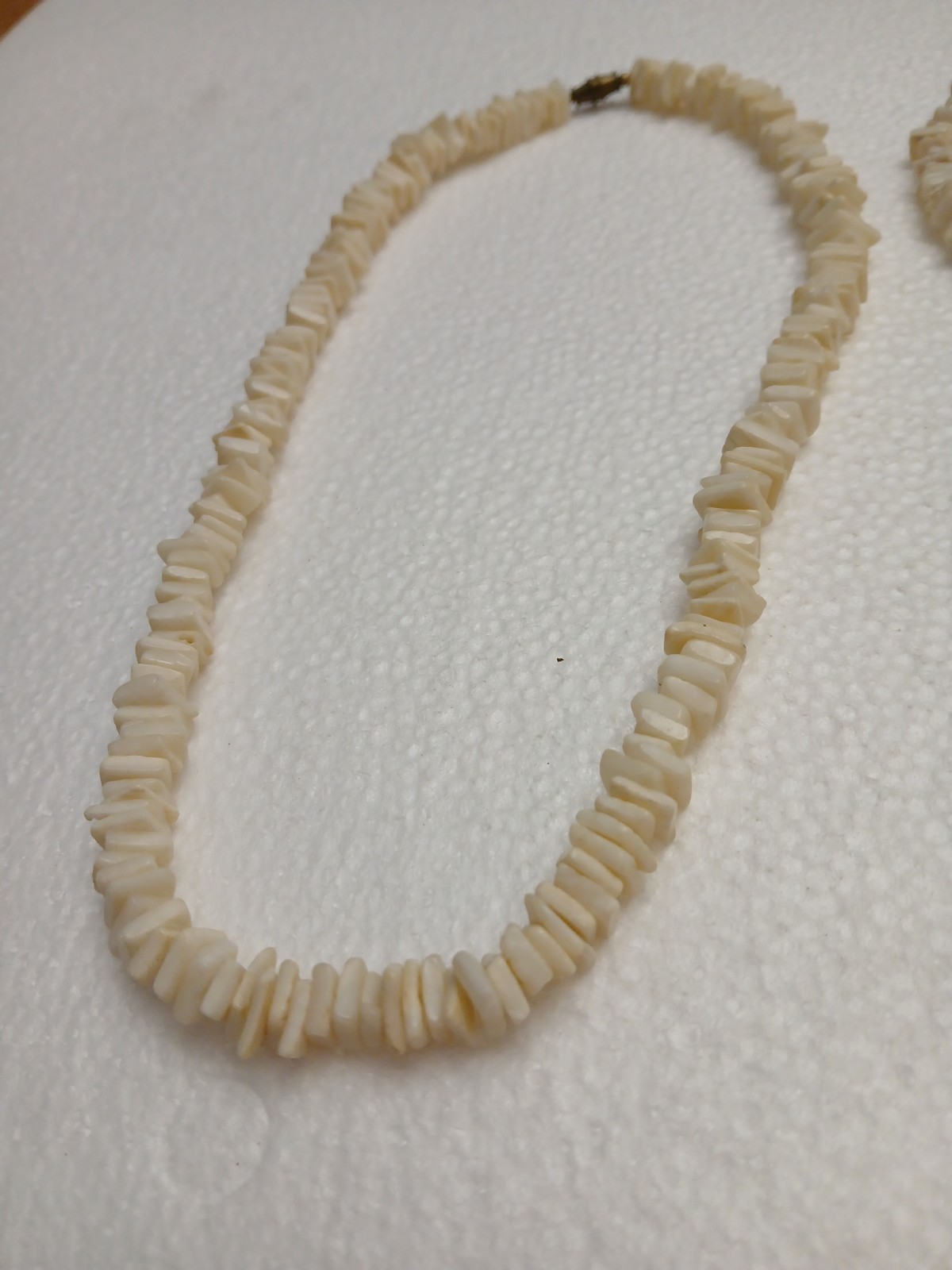 Puka Shell Chips Necklace 3 Pc Statement Necklace, Wrist & Ankle Bracelets