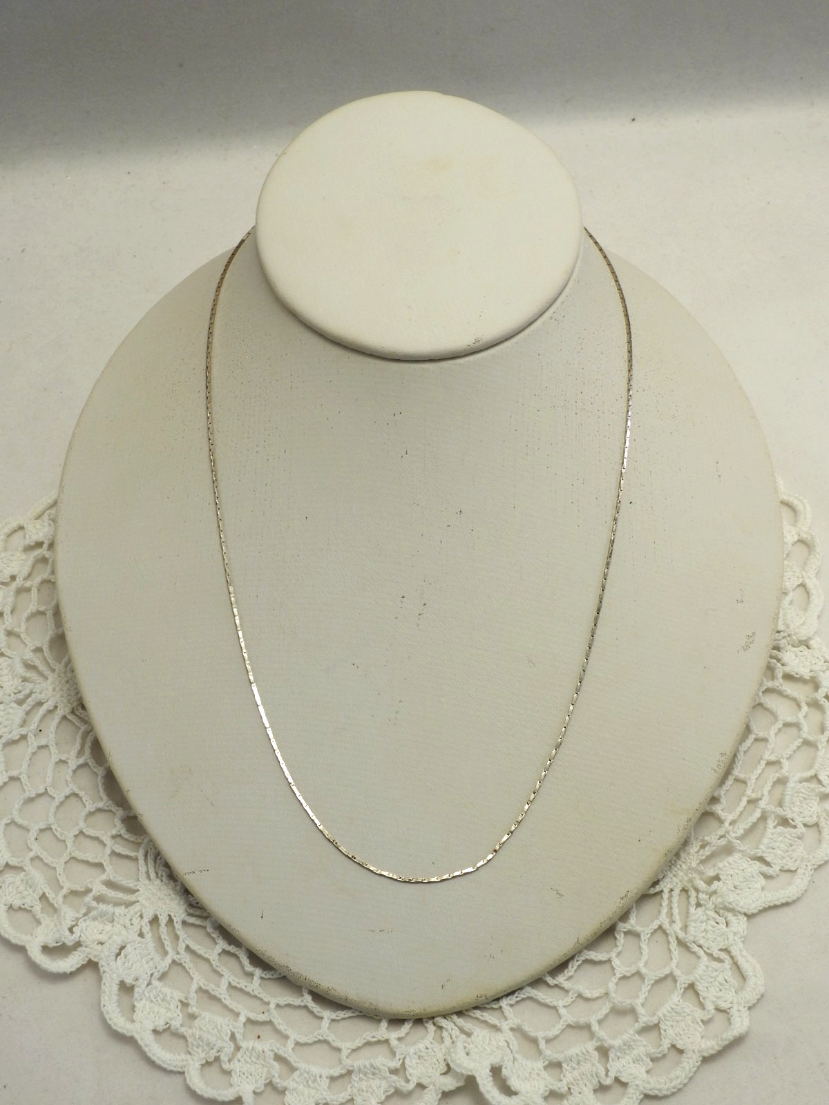 Vintage Nice 18″ Silver Tone Chain Lobster Clasp Hook Claw Clasp