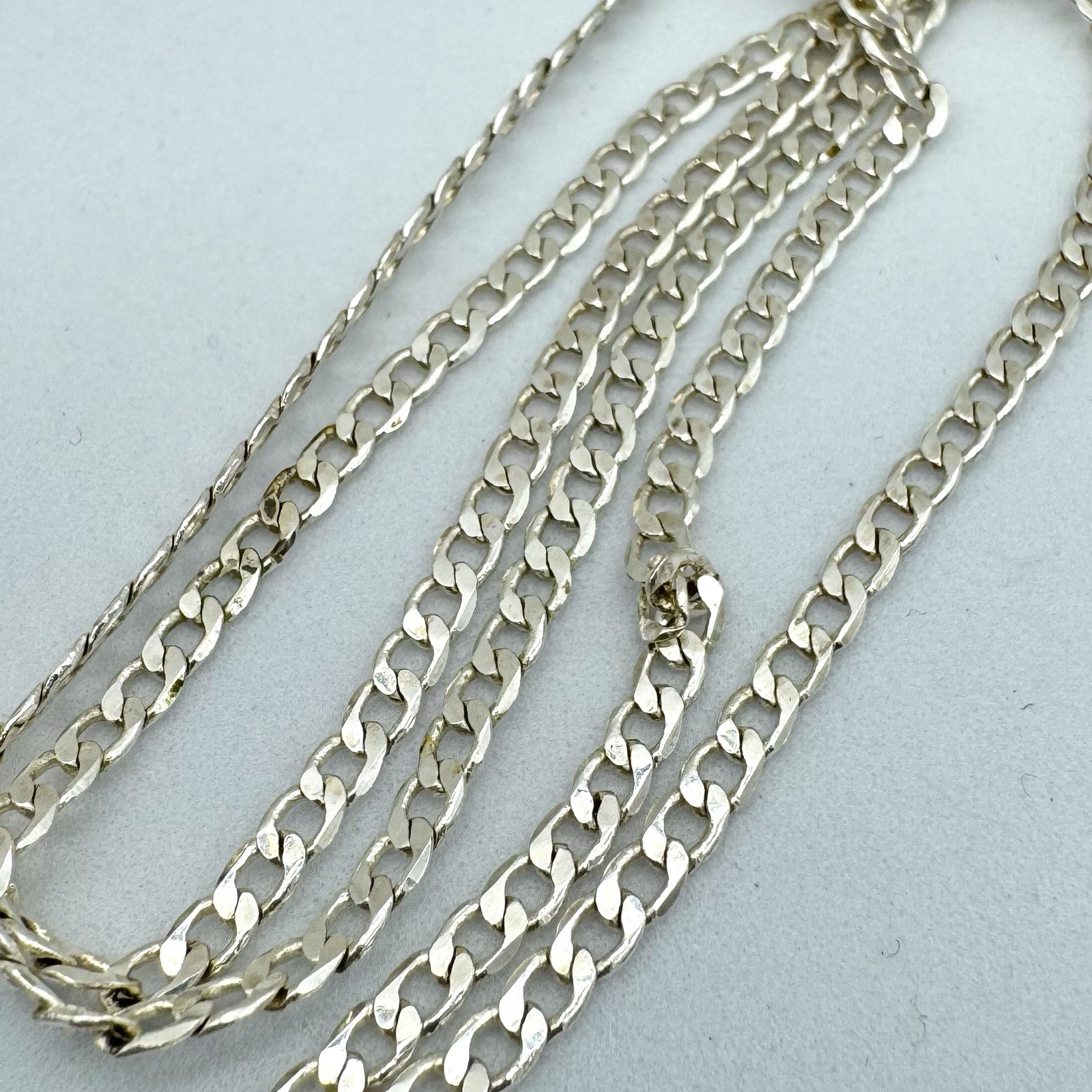 VTG Crystal Acrylic Lucite Plastic Faceted Large Pendant Necklace 29.5” Chain