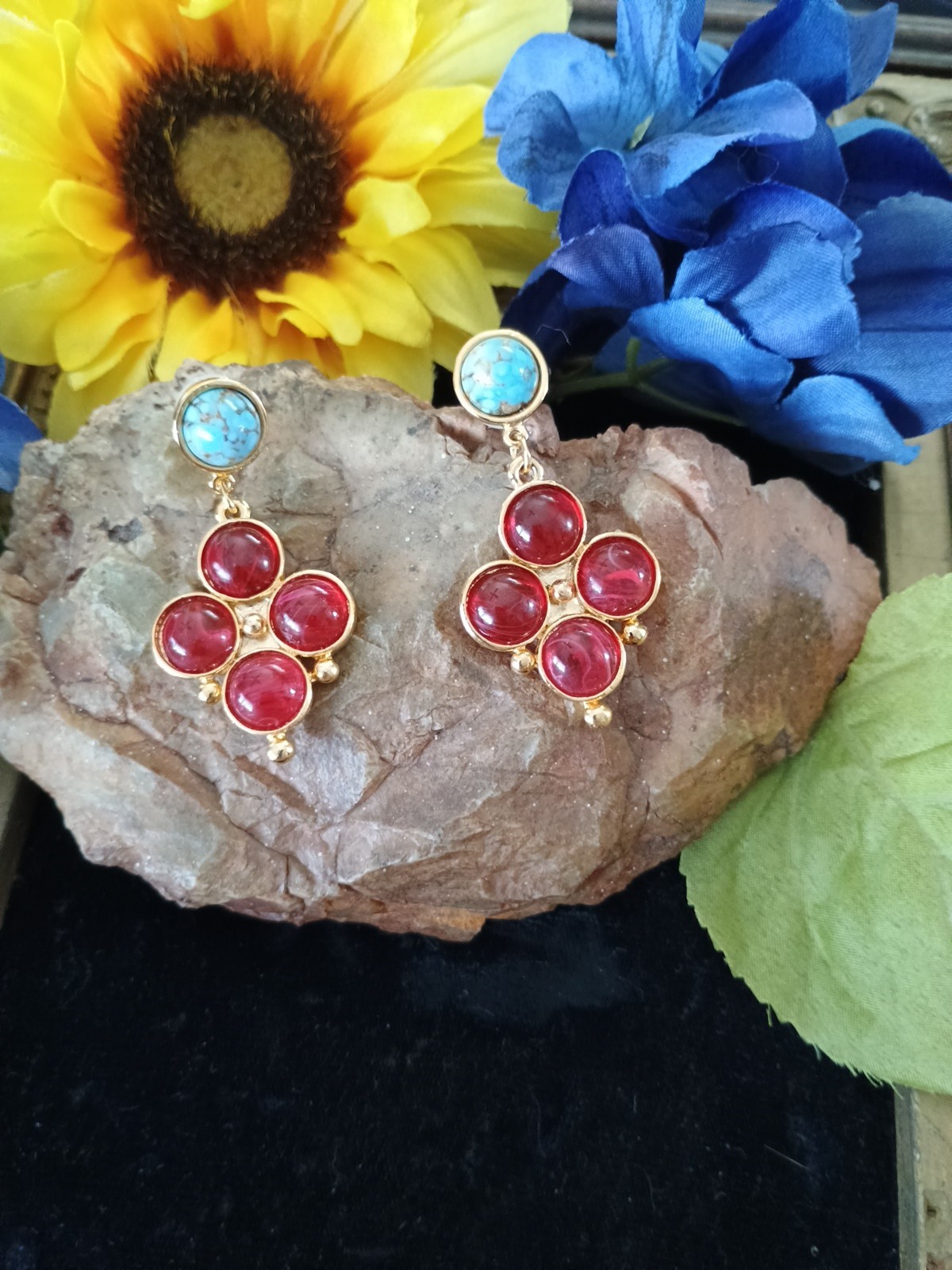 Haute Couture Designer Style Pierced Gripoix Art Glass Dandle Pierced Runway…
