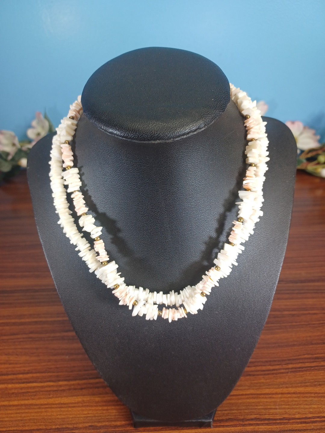 Hawaiian Faux Puka Shell Surfer Necklace Lot Of 2 Sea Beach Sand Sun Beauty