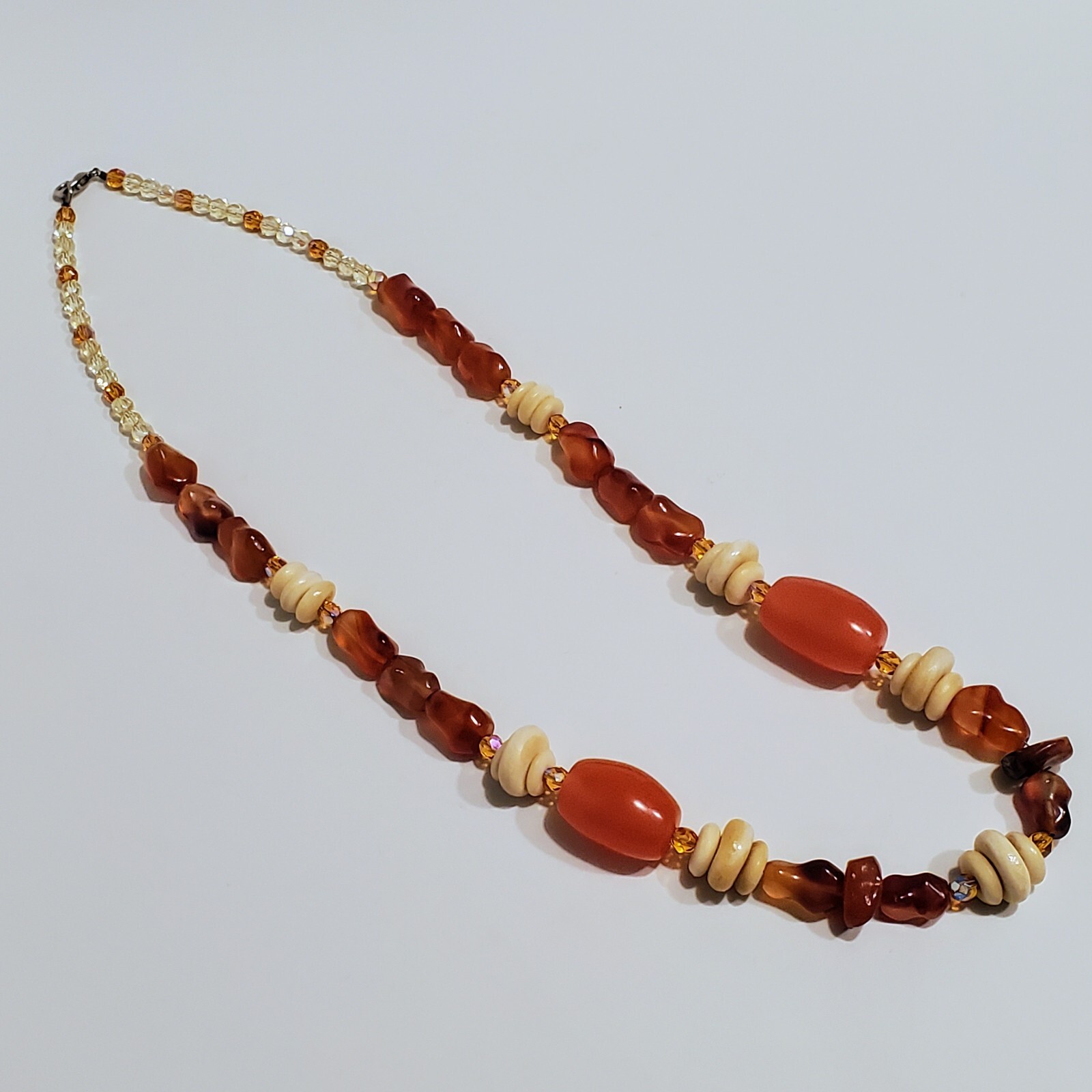 Bead Necklace Carnelian Agate Bone Crystal Butterscotch Egg Yolk Amber Beads UV