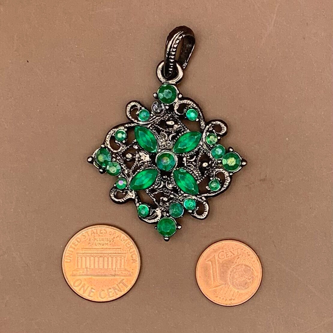 “Pendant” Soviet Era Decorative Jewelry, USSR. 39 x 52 mm/1.53 x 2.04 in, 12.3 g