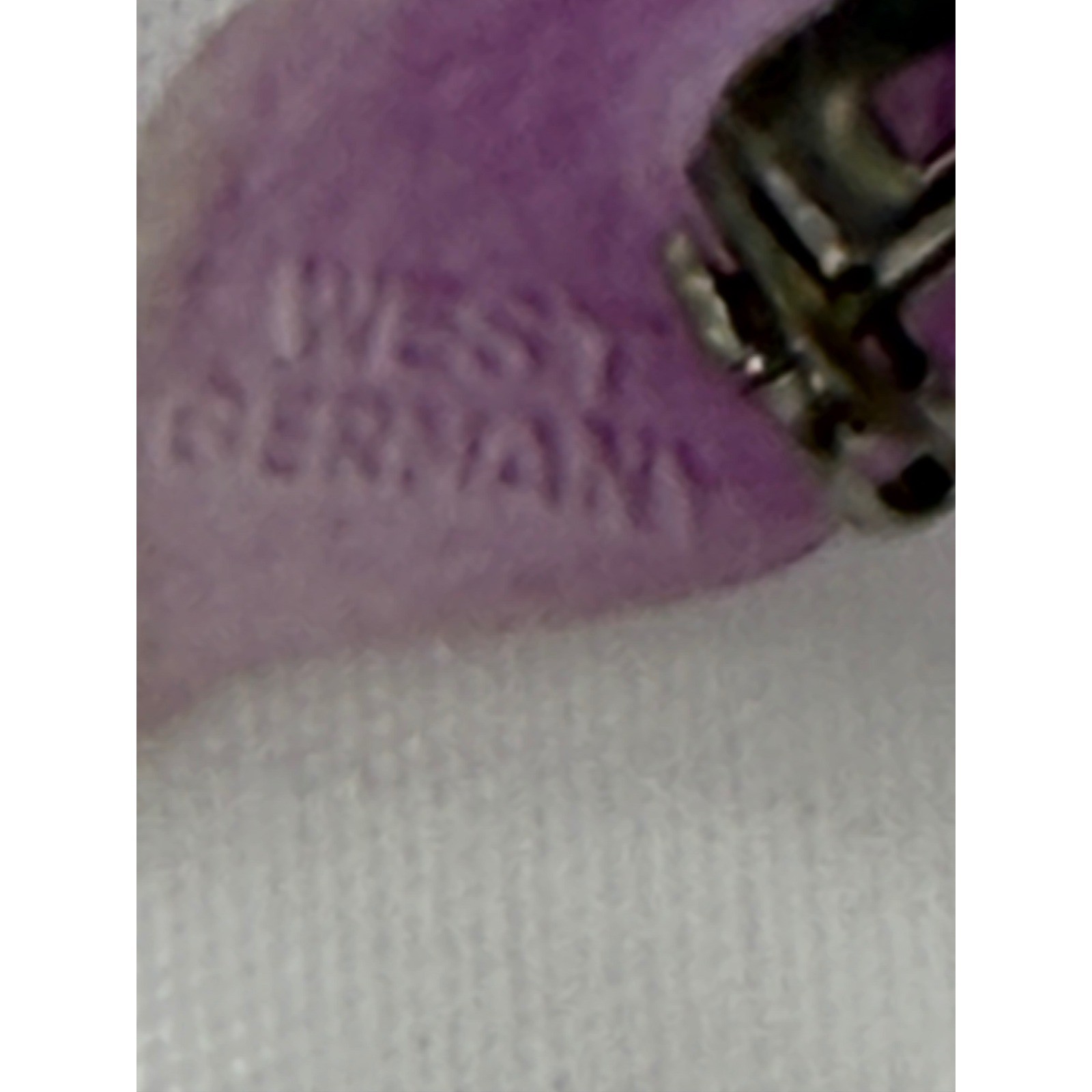 Vintage West Germany Purple Orchid Flower Brooch Celluloid Plastic Floral Pin