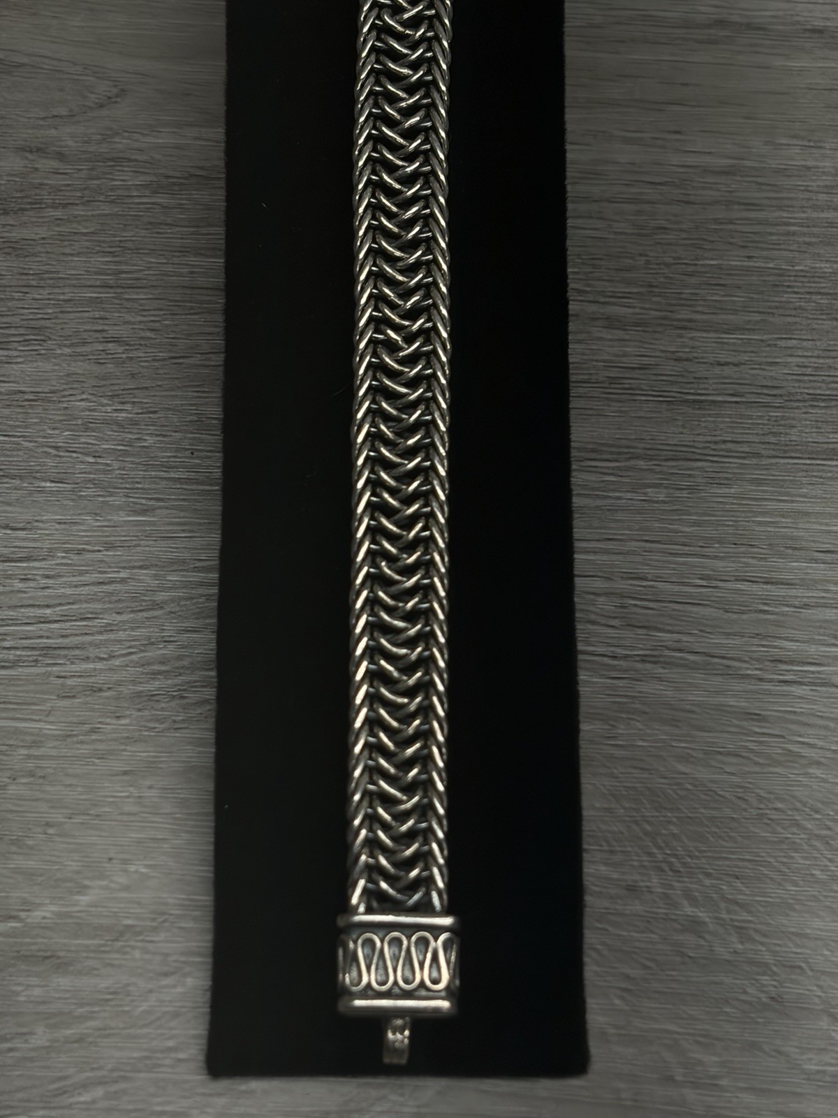 Vintage 925 Sterling Silver 44g Heavy Woven Link Bracelet