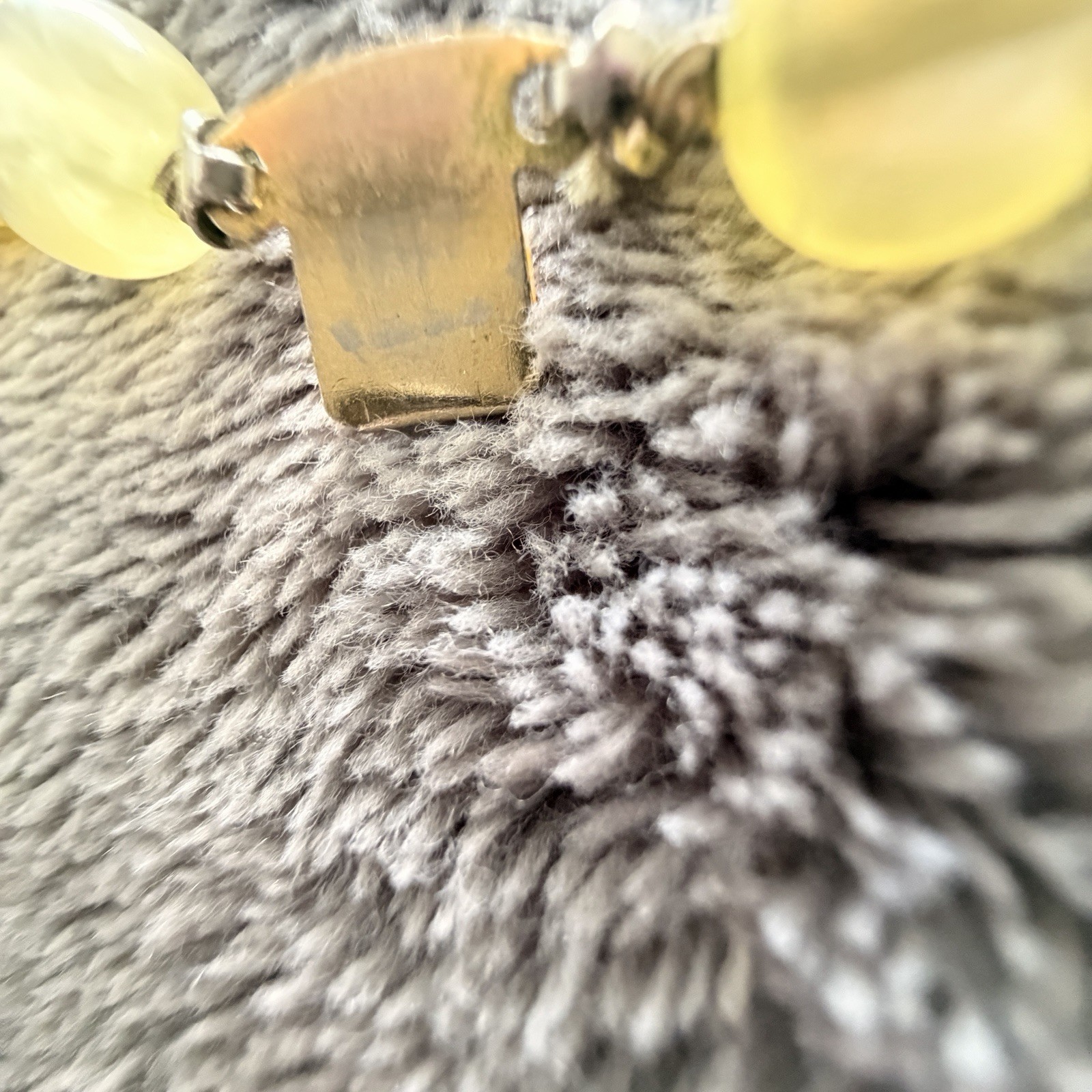Cameo Necklace Butterscotch Vintage 1950s Yellow Lucite Double Strand