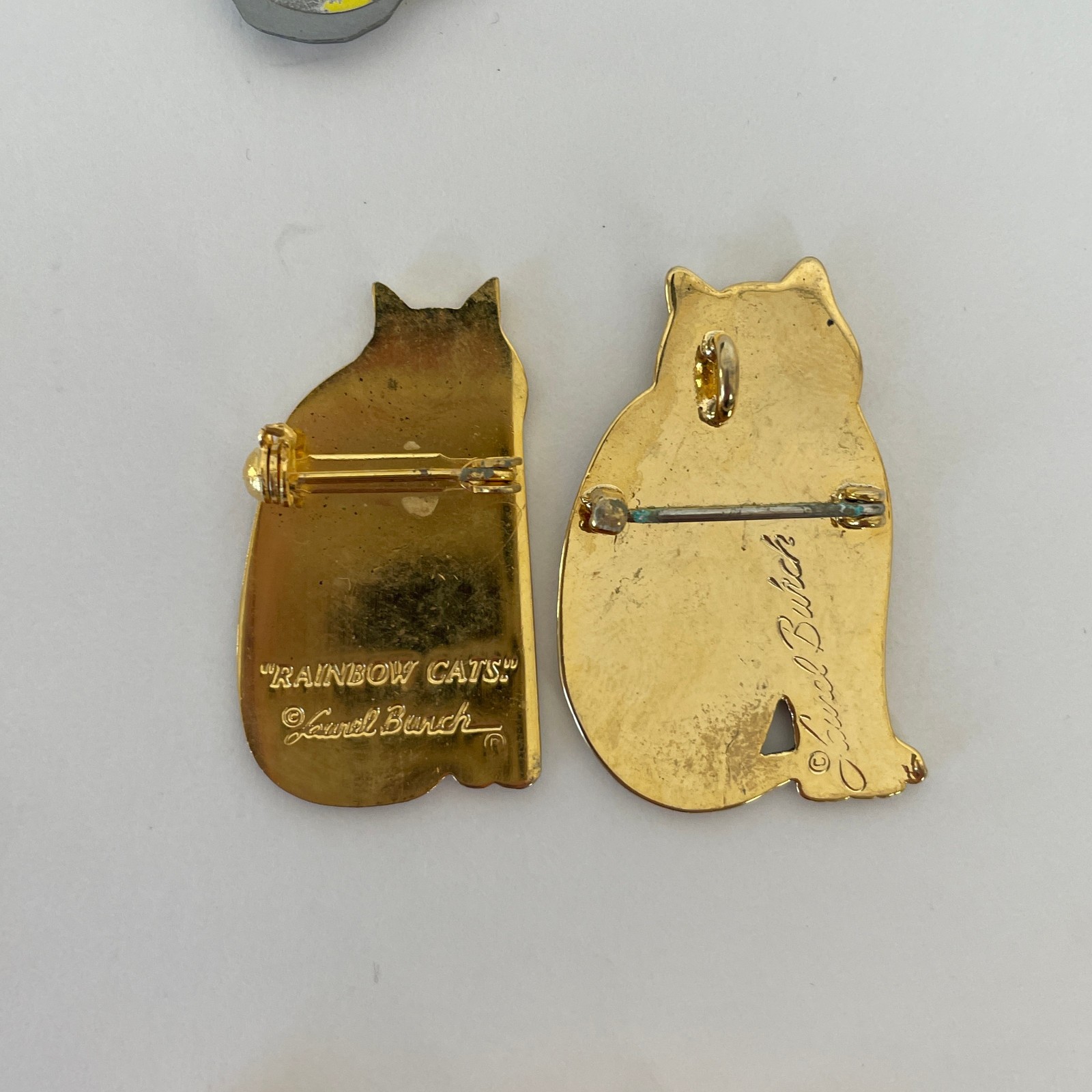 Vtg WHIMSICAL CAT Brooch Lot 50s 70s 80s Jewelry Artisan Burch Pinback Earrings