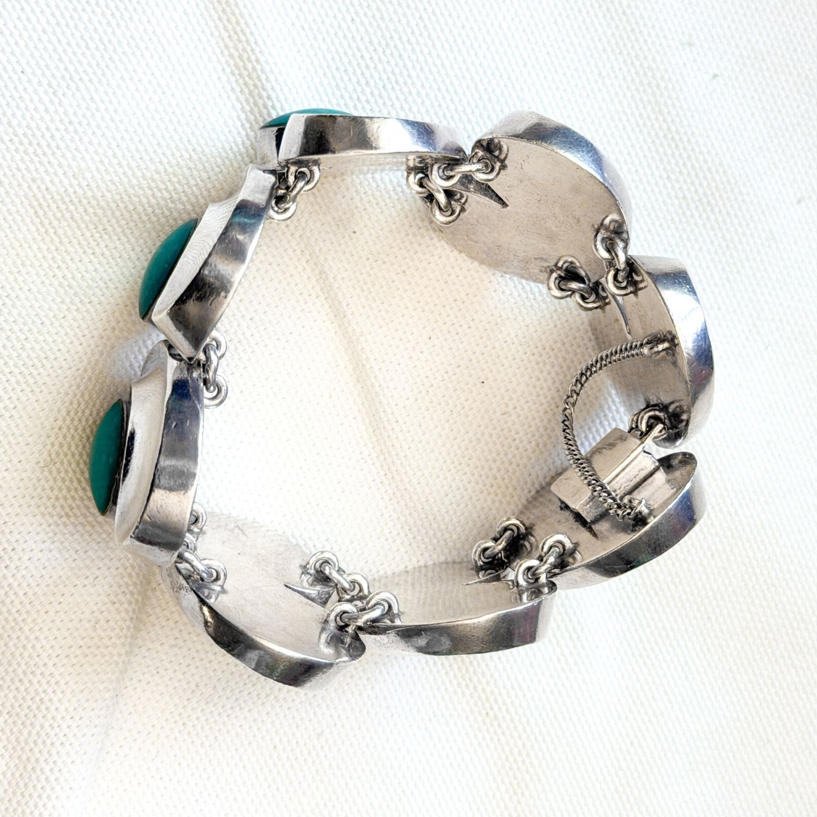 RARE Vintage Antonio Pineda & Los Castillo Sterling Silver Taxco Bracelet 127G