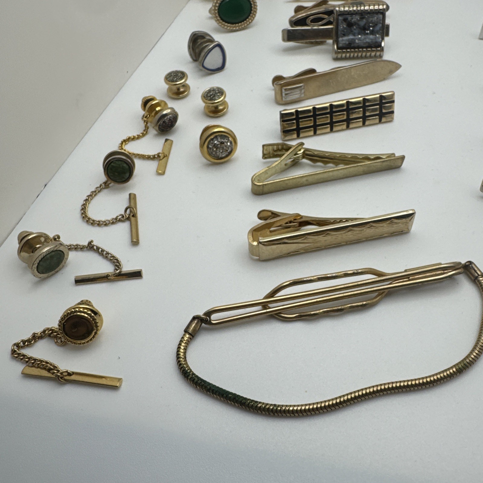 Vintage Now Tie Tack Tie Clip Cuff Link Lot Sale Men’s Fashion Read
