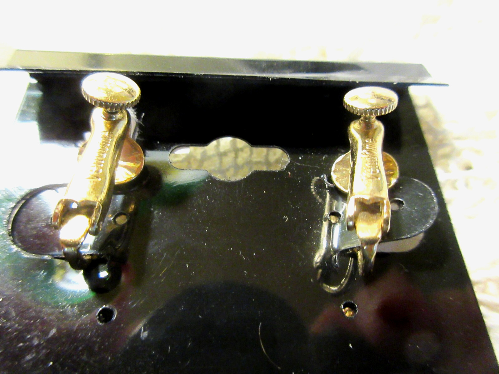 Vintage Vendome Beaded Cluster Dangle Clip On Earrings Gold Tone