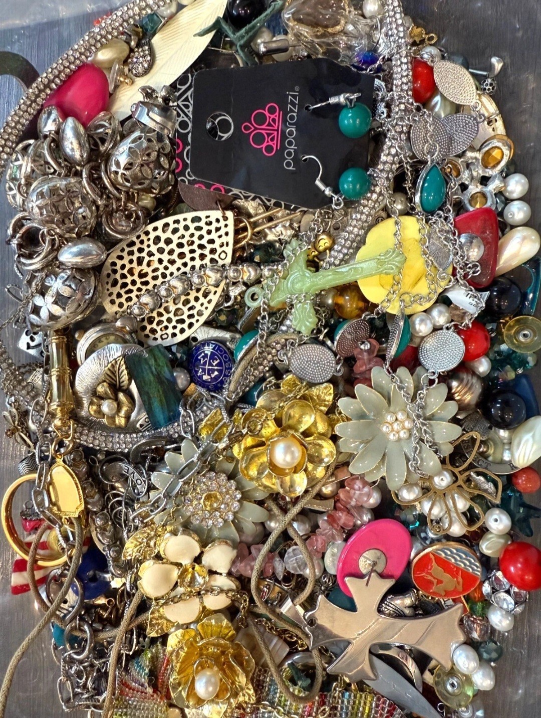 1 -2 LB Lot Of Used Costume Jewelry Vintage to Modern Wearable 15-20 Pieces