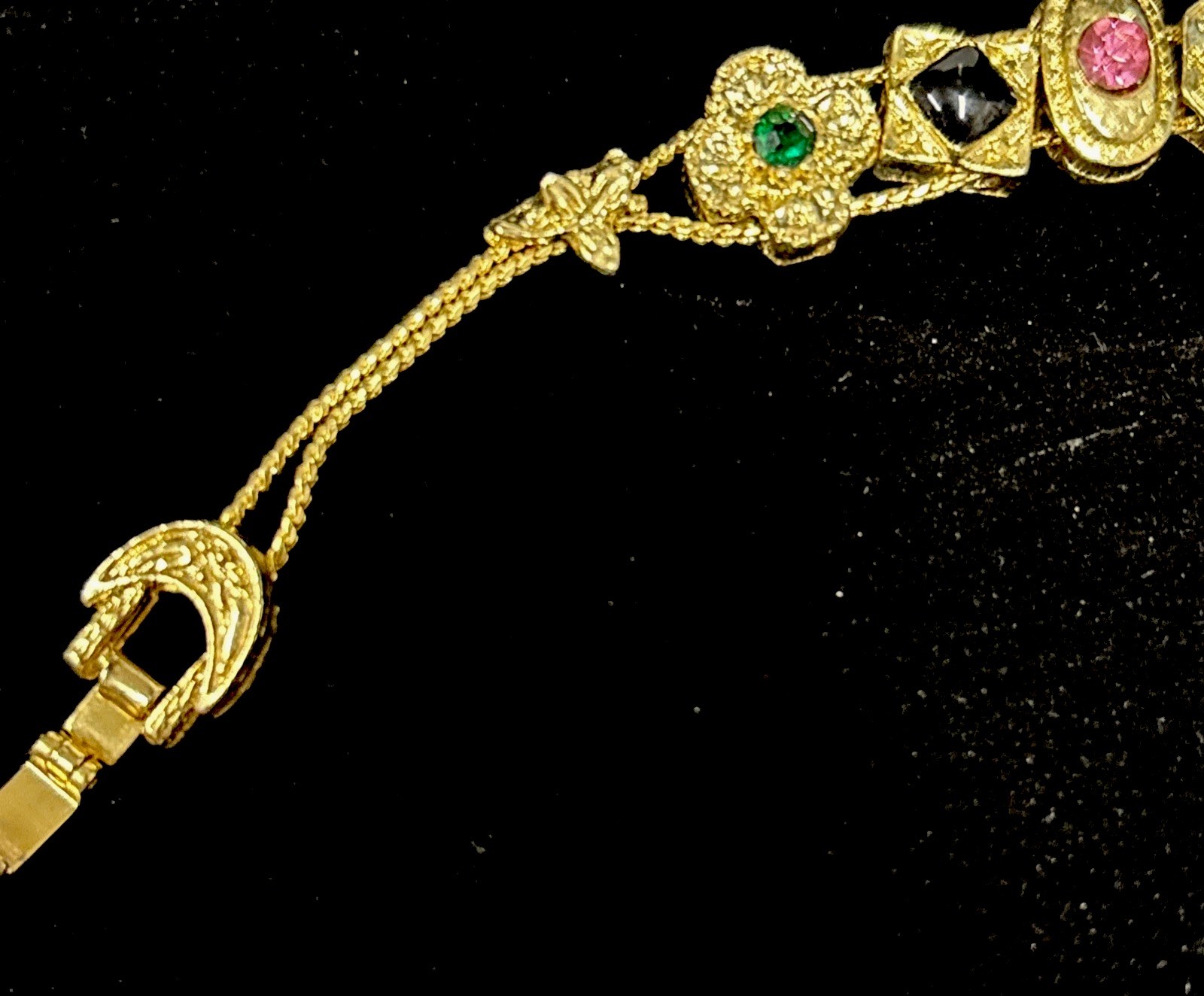 Bracelet slide charm Goldtone 6.5 Vintage