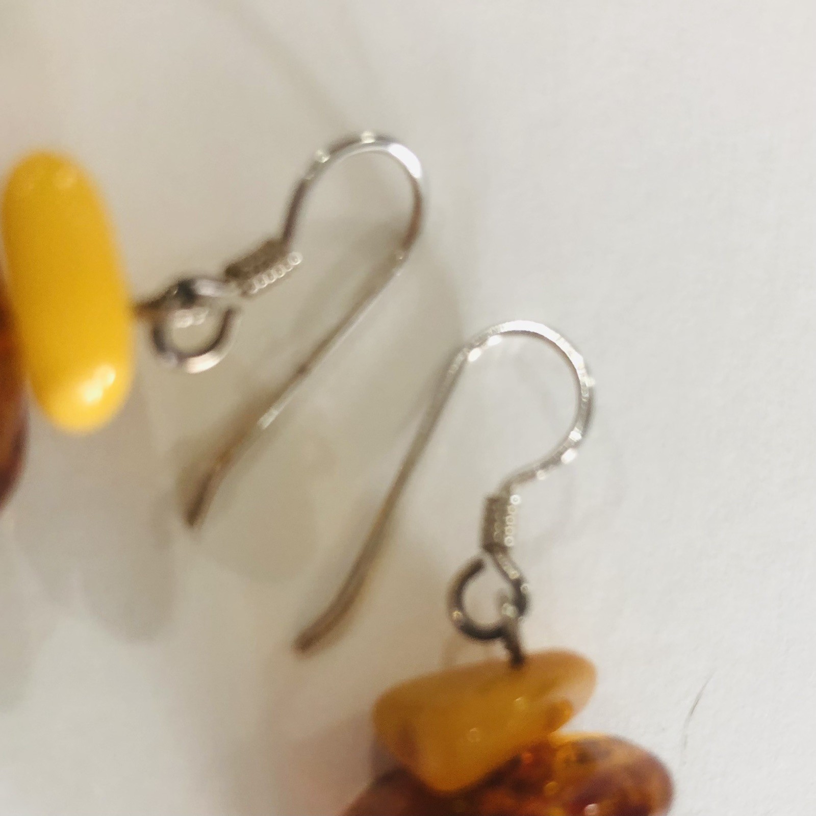 SILPADA W1015 Sunset Stack Baltic Amber Earrings Sterling Silver 925 Retired C