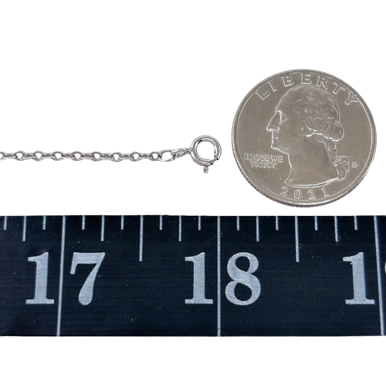 Vintage Sterling Silver 925 Curb Link Chain Necklace | 18″