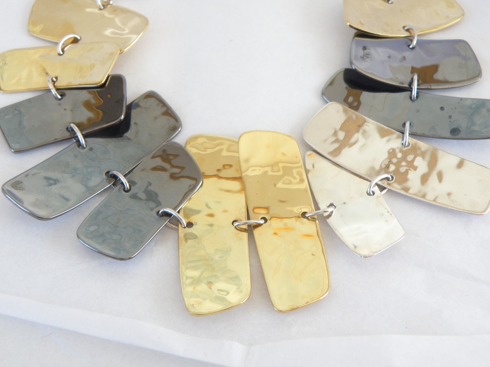 RLM Studio 925 Sterling Silver 925 Mixed Metal Modernist Statement Bracelet 8″