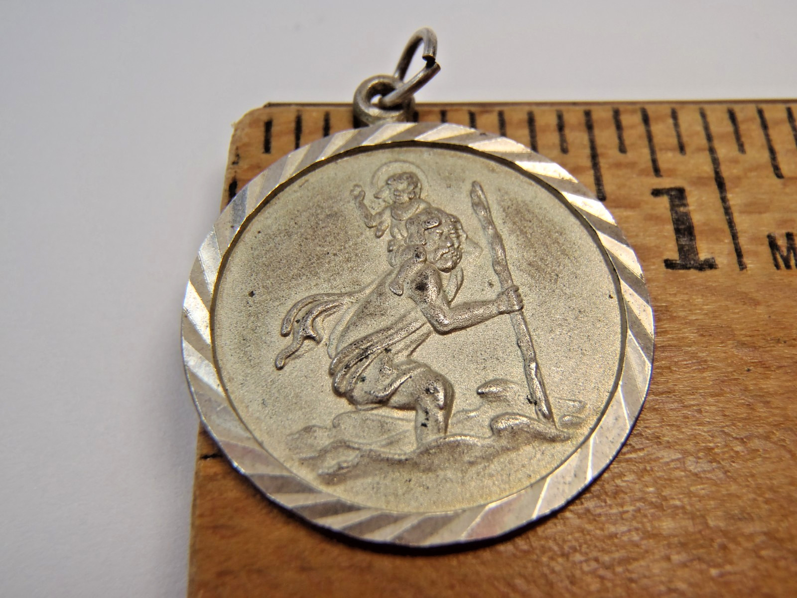 Vintage St. Christopher Silver Pendant 3.2g