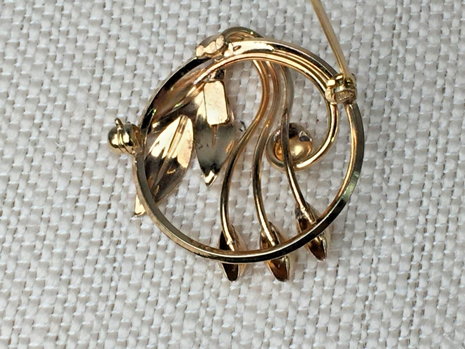 Lovely Vintage BB Binder Brothers 1/20 12K Gold Filled Flower Pin Brooch, 1 1/4″