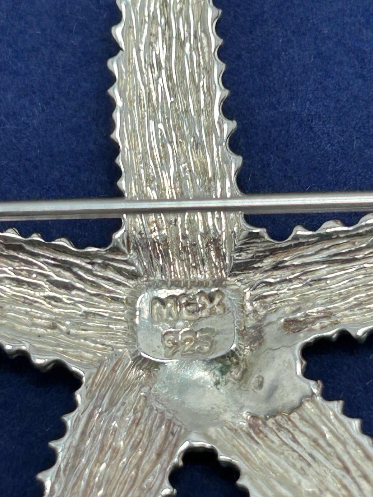 Vintage MEX 925 Sterling Silver Starfish Brooch Pin Coastal Vibes