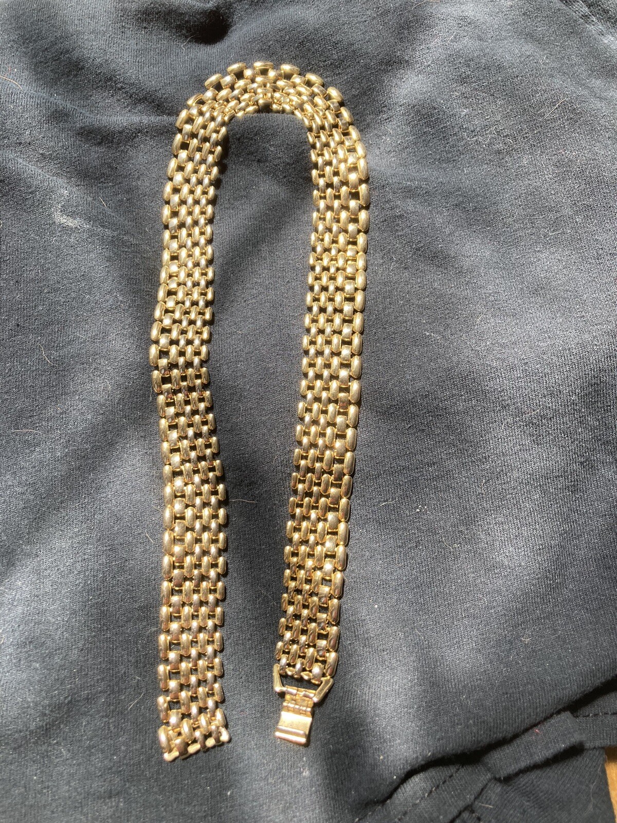 Vintage Heavy Gold Tone Neckalce 16″ 60 grams