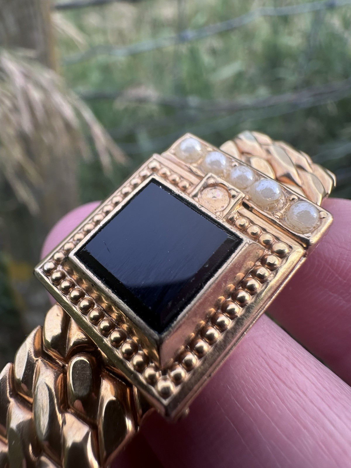 Gold Filled Expansion Bracelet Signed Speidel With Locket Vintage Sweetheart