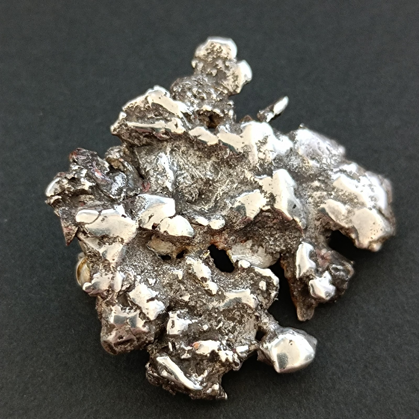 Brutalist Sterling Silver Brooch Modernist Abstract Sculptural Statement Artisan