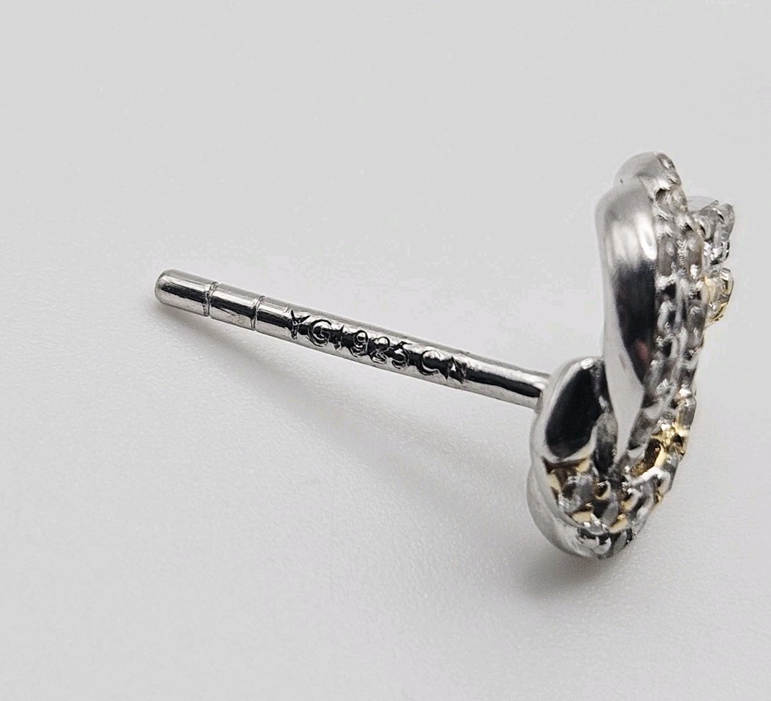 YGI Sterling Silver CZ Celtic Knot Post Back Earrings 9mm