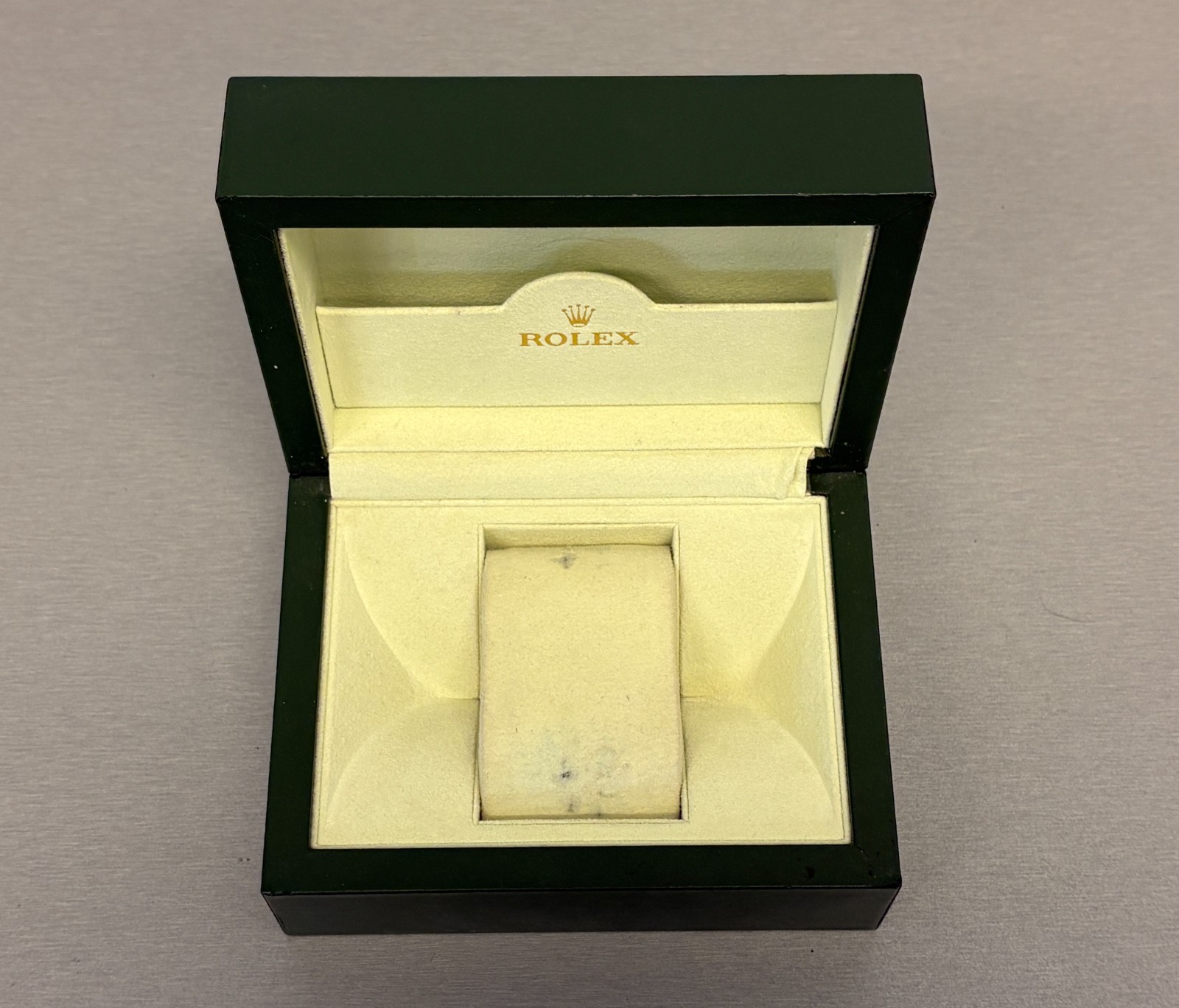 AUTHENTIC GREEN WAVE PATTERN ROLEX WRIST WATCH DISPLAY BOX- NICE!
