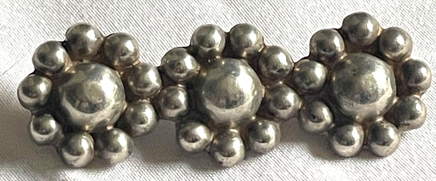 VINTAGE 980 SILVER TAXCO MEXICO ARTEMIO NAVARRETE PIN-FREE SHIP