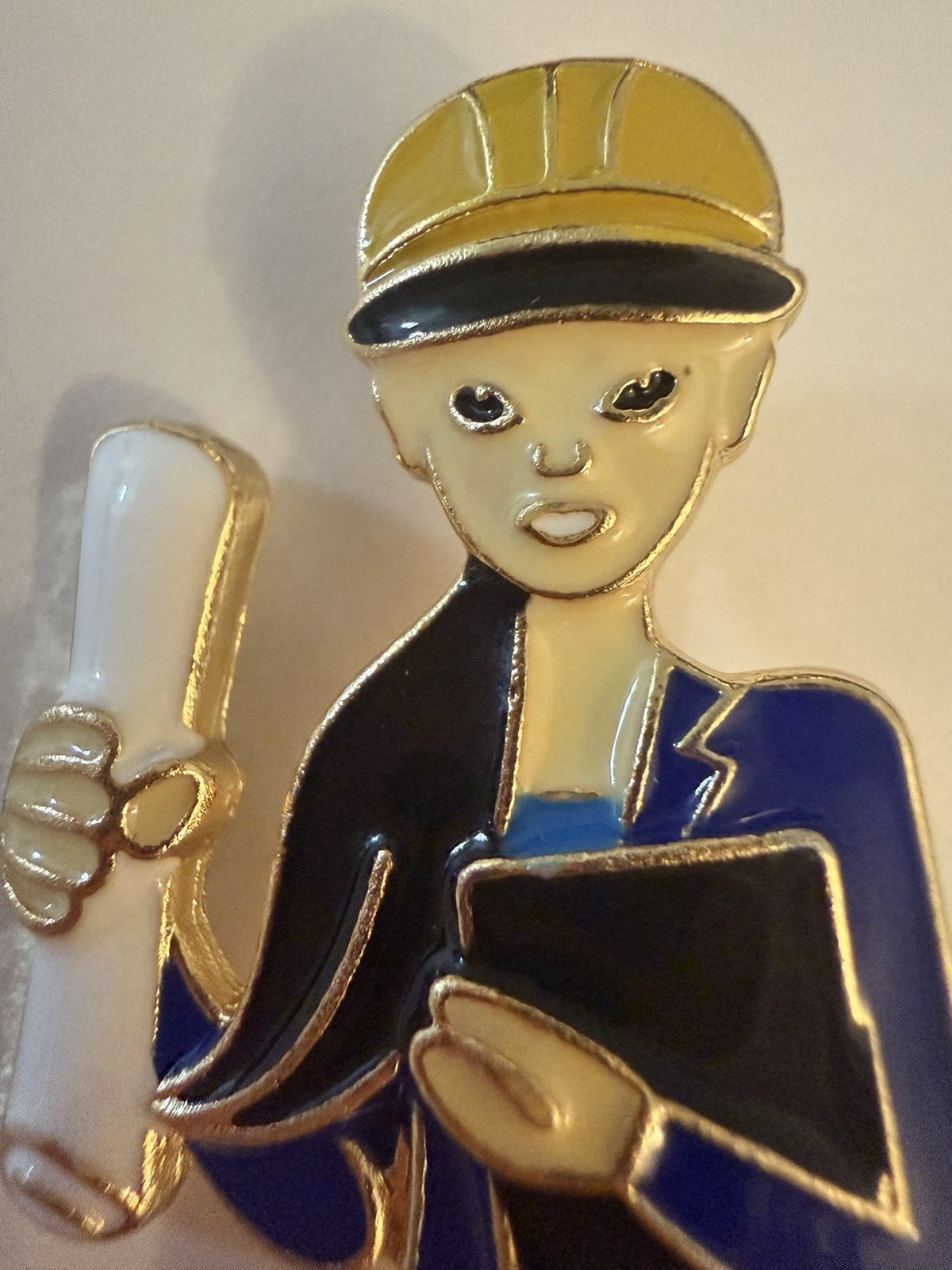 Engineer Brooch Contractor Construction Architect Person Lady Woman Pin Hard Hat