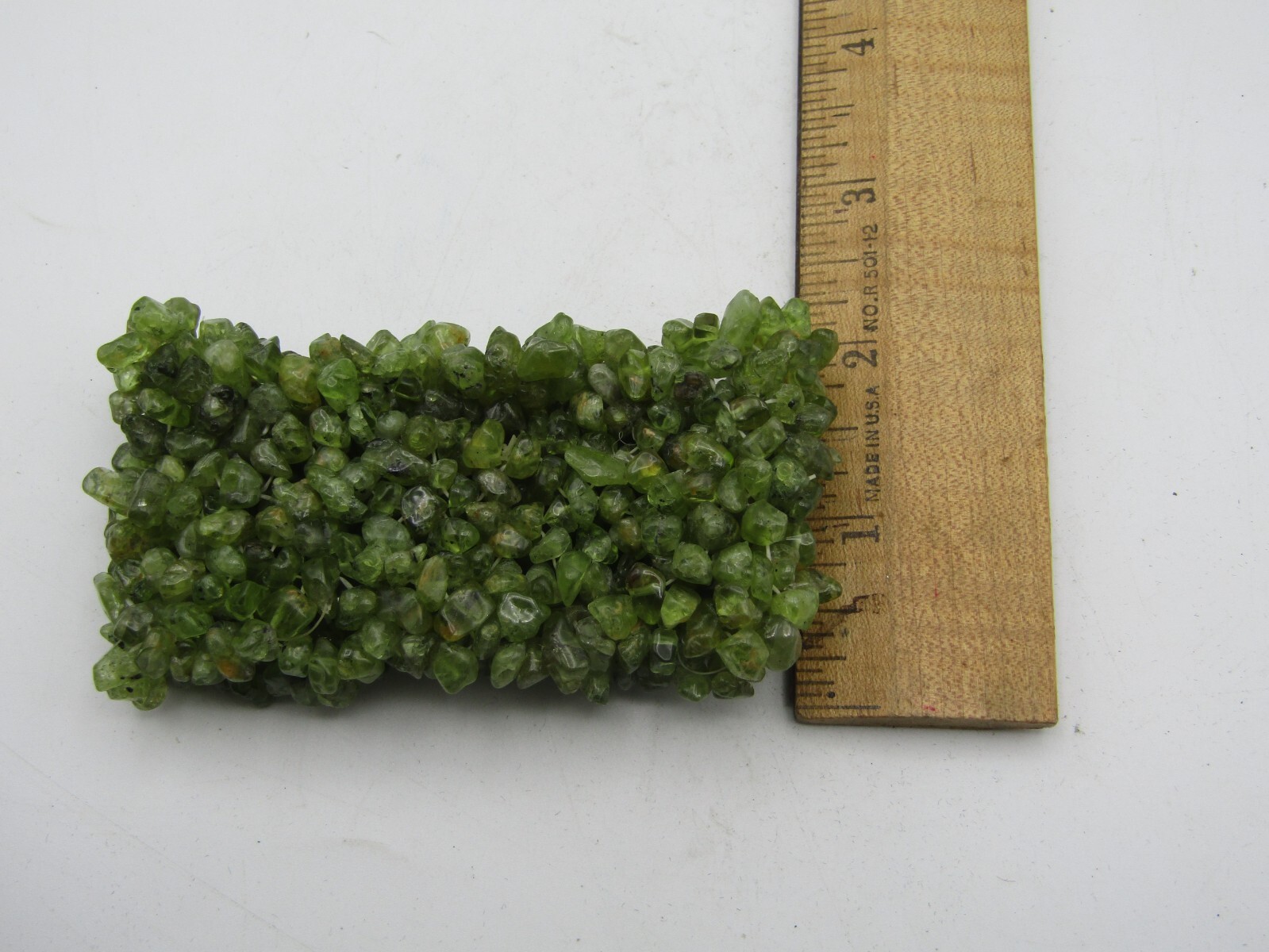 RARE NATURAL GREEN PERIDOT MESH EXPANDING CUFF BRACELET 2″ WIDE z6