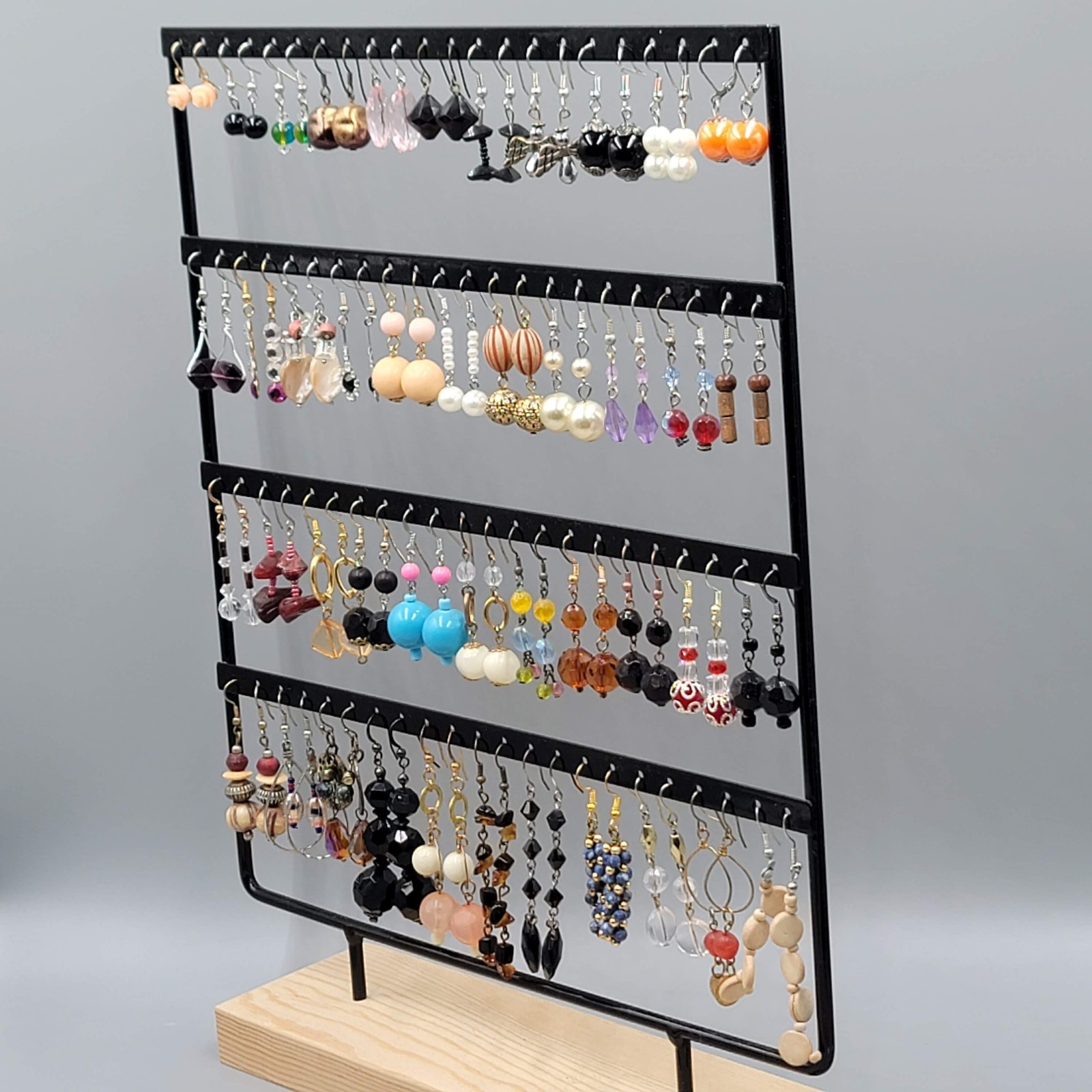 Lot of 44 Beaded Pierced Earrings Multi color ALL Dangle 11