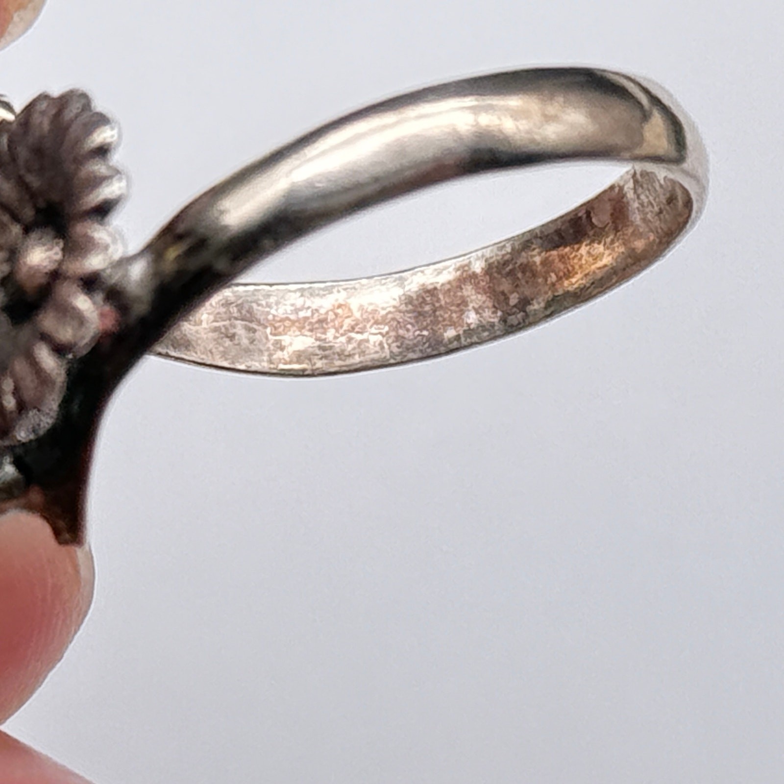 Vintage Daily Flower Sterling Silver Ring Size 10