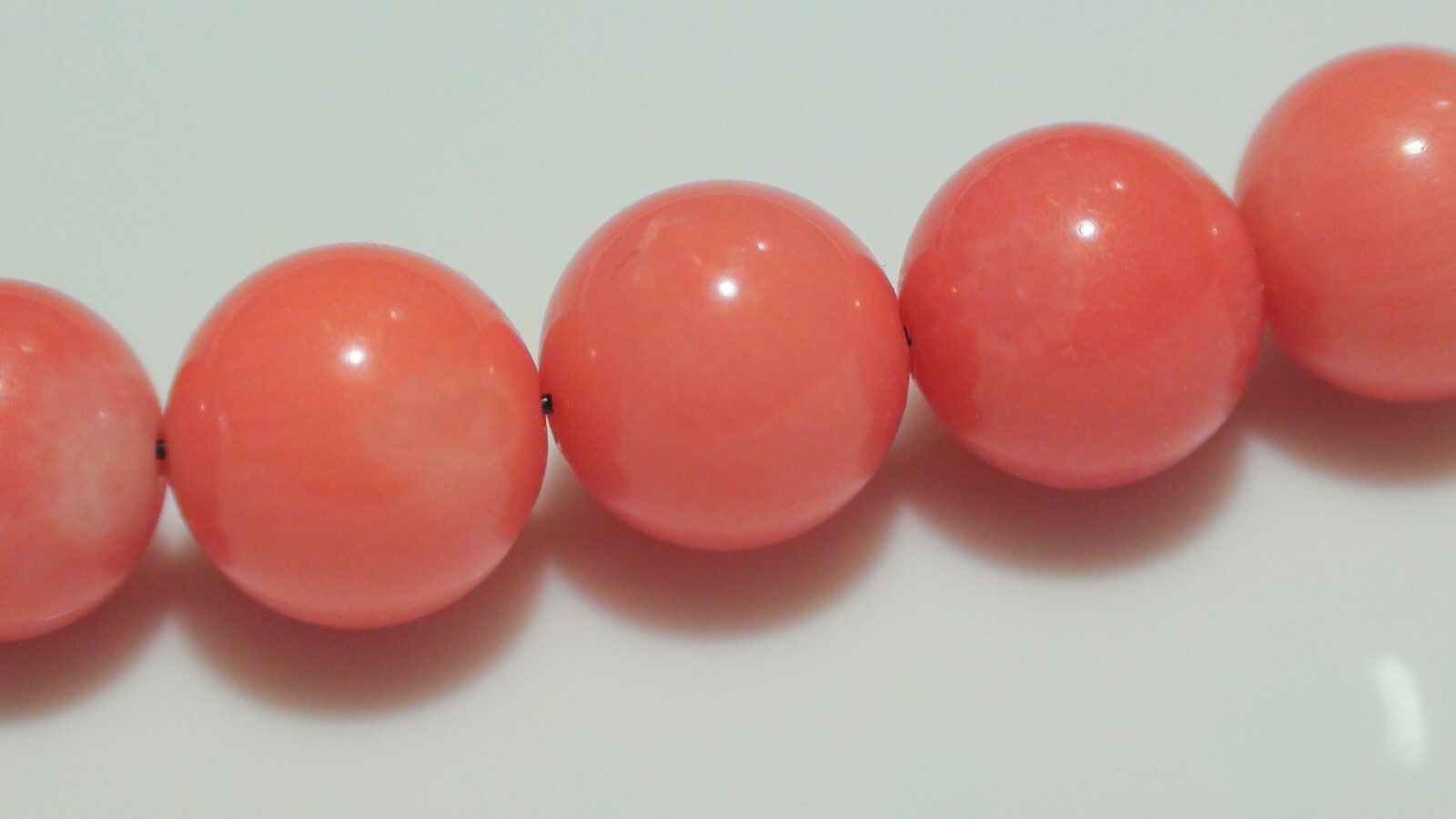 VINTAGE! 213.25ct 100% NATURAL PINK SALMON JAPANESE MOMO CORAL 925 SILVER CLASP