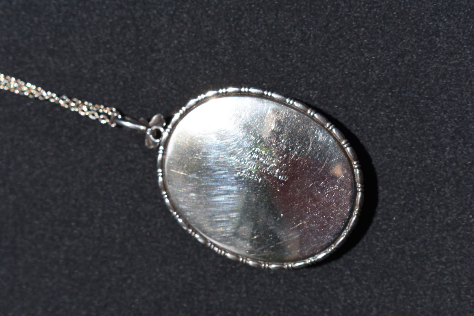 Vintage Morpho Butterfly Wing Art Deco Pendant Necklace Sterling Silver England