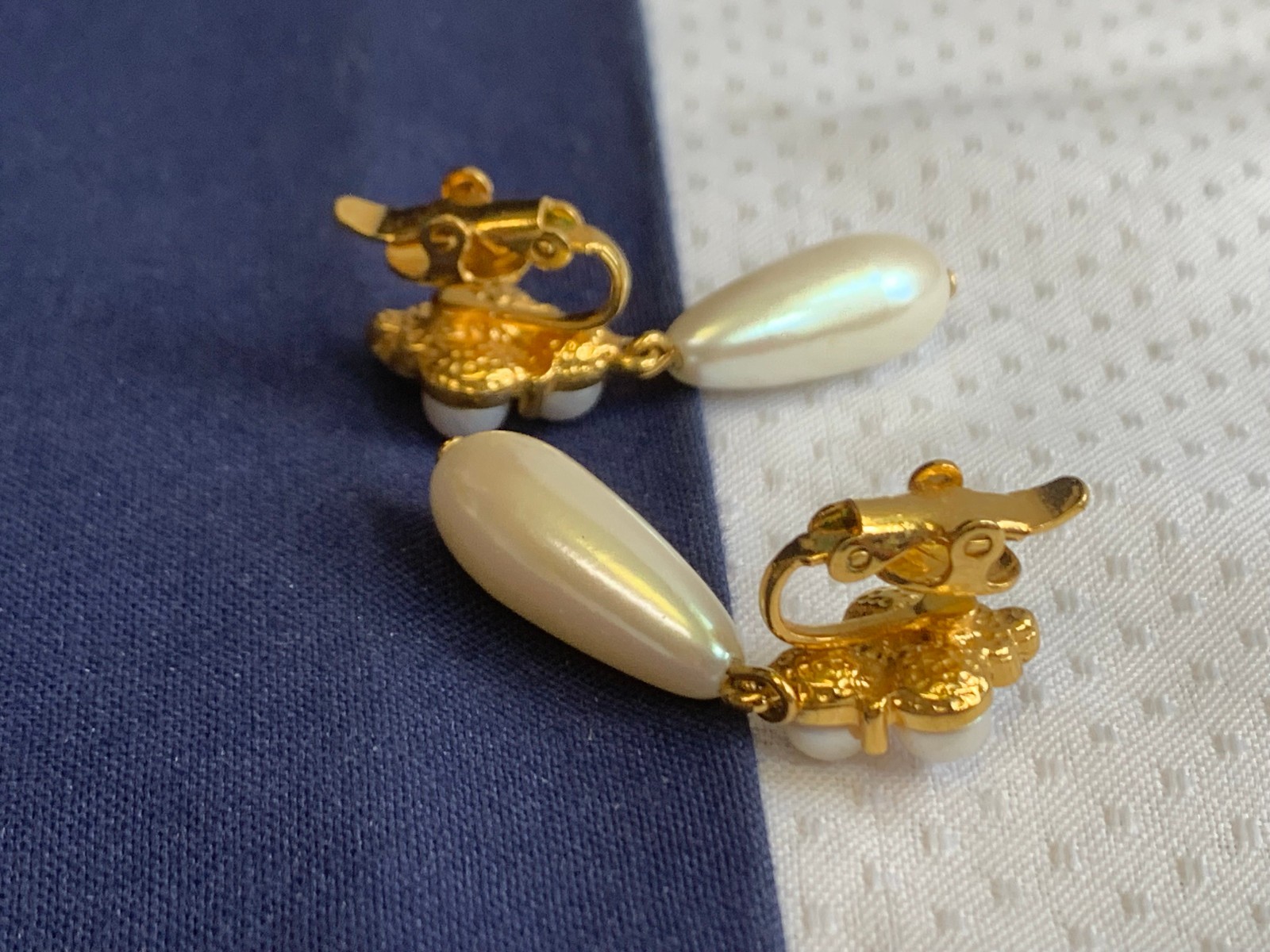 Vtg Clip-On Earring Lot Costume Jewelry Trifari Napier Avon Cloisonne Enamel