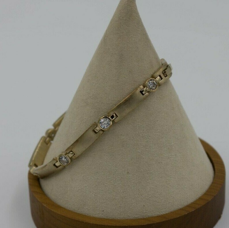 *Sperdel China CZ Stainless Steel Bracelet 21.4g