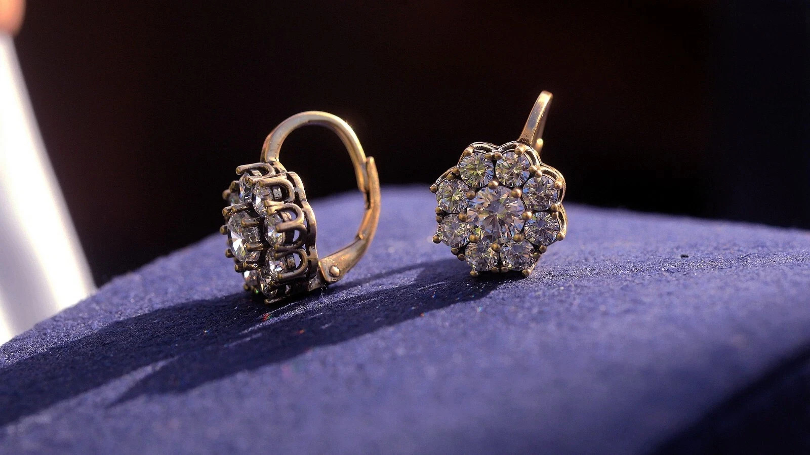 Art Deco 1.20Ct Round Lab Created Diamond 14K Gold Finish Drop/Dangle Earrings