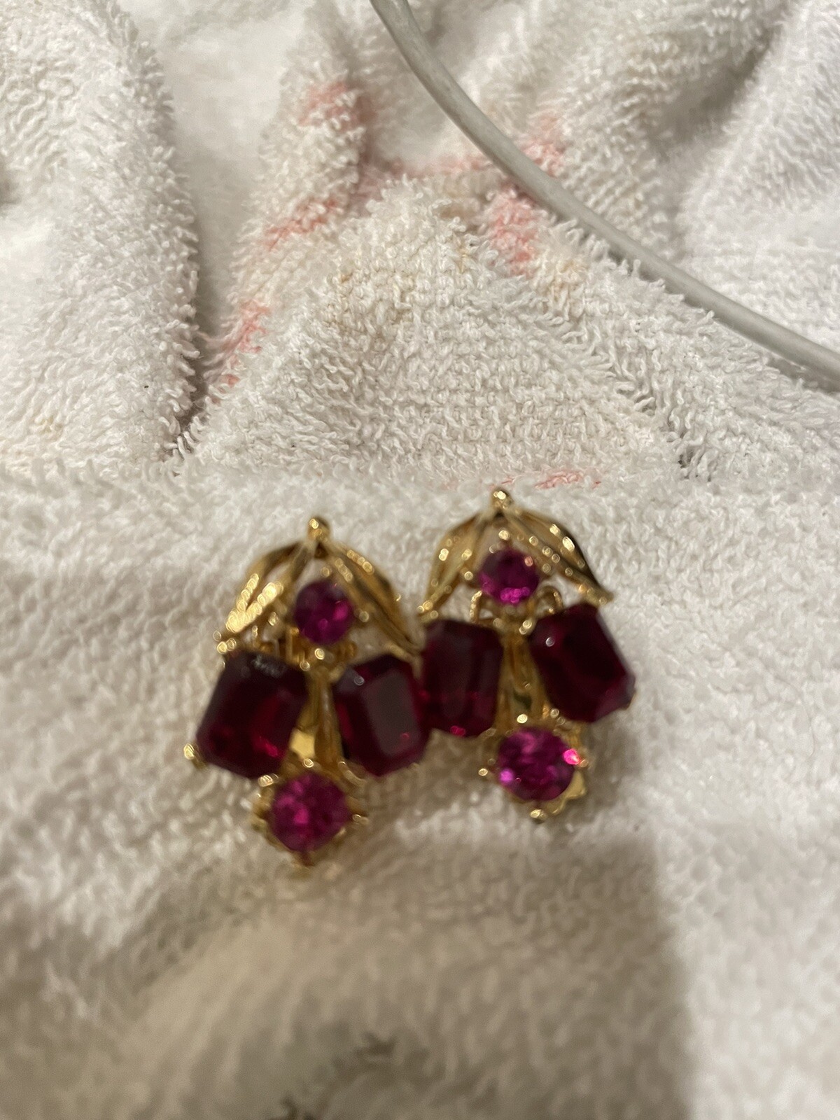 Vintage Clip On Earrings Set Of 10 Different Styles And Shapes And Color.