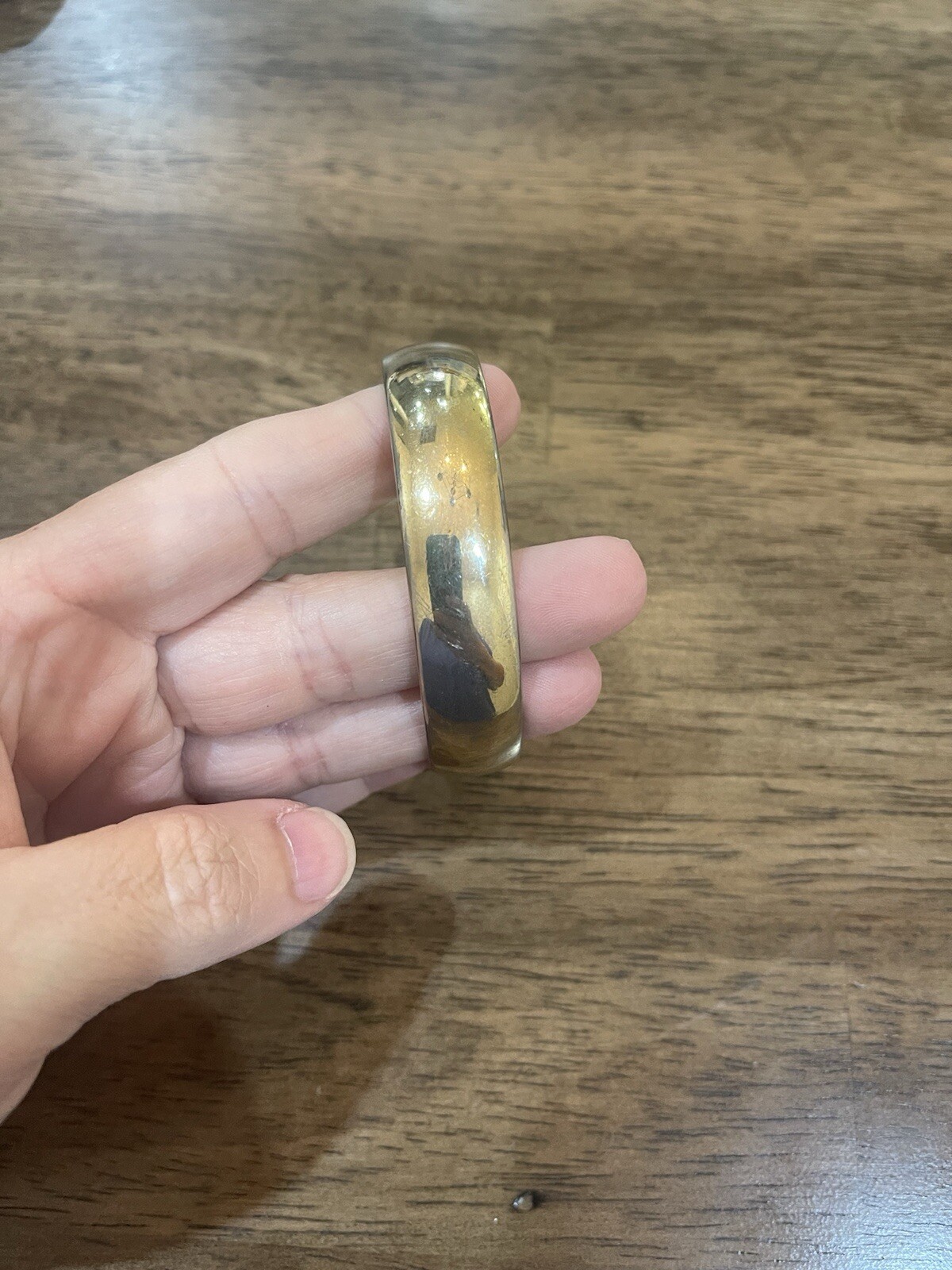 Vintage Monet Gold Tone 1/2 Inch Wide Bangle Bracelet Signed Retro