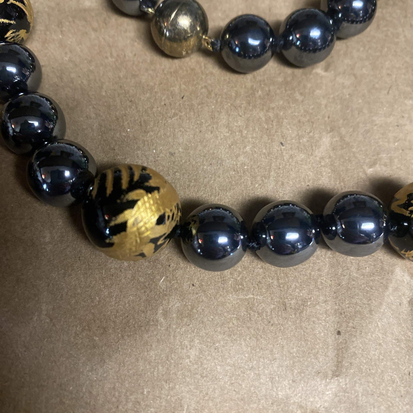 Black Onyx Chinese Embossed Dragon Necklace & Bracelet 925 Earrings Hematite