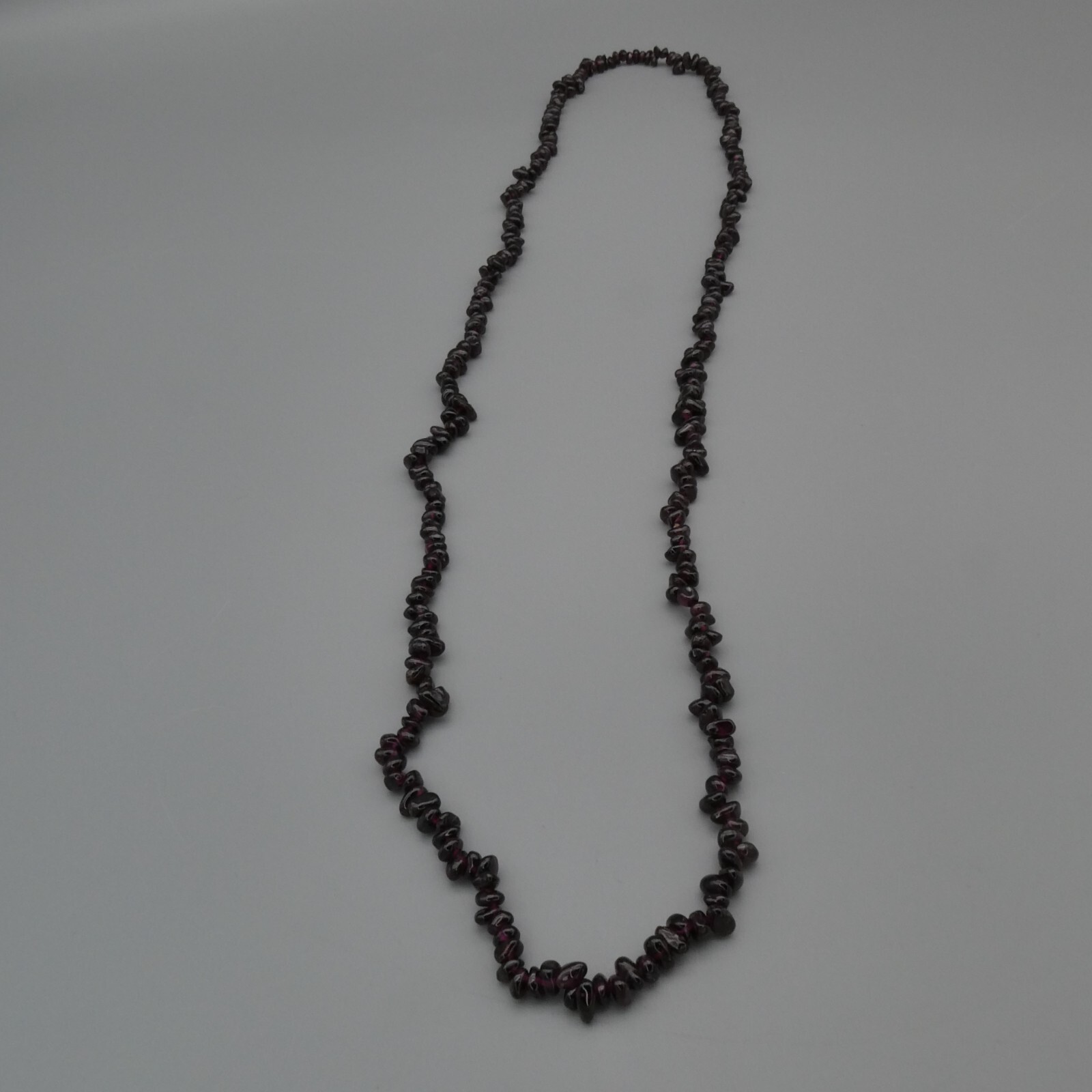 Vintage Purple Garnet Beaded 35″ Necklace Natural Pyrope Almandine Nugget 64g