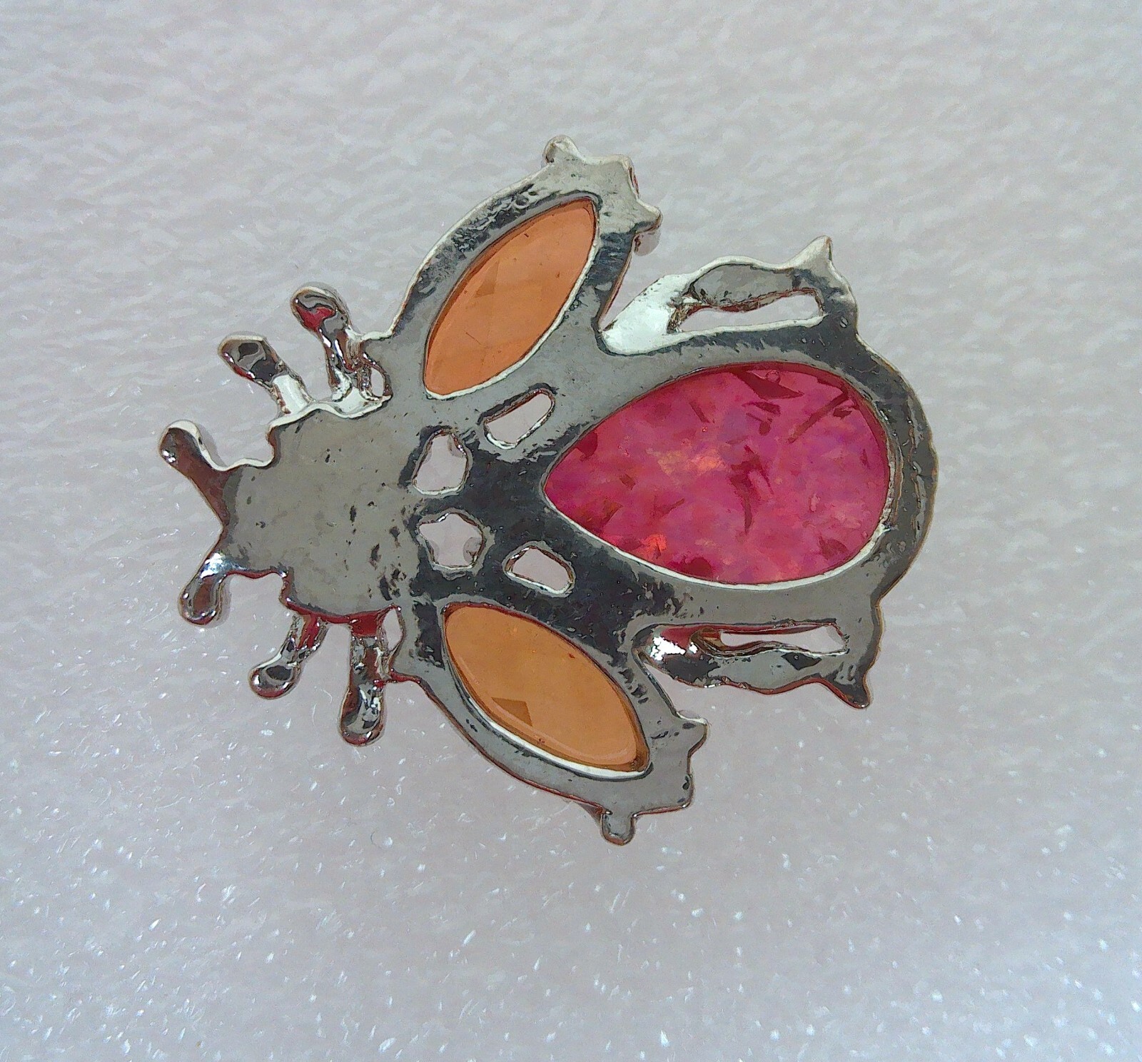 Pink Stone Wasp Insect Bug Trinket Embellishment Jewelry Rhinestone Bobble