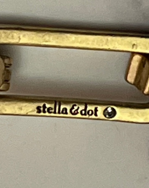 Vintage Stella & Dot Rhinestone Gold Tone Necklace HJ-54