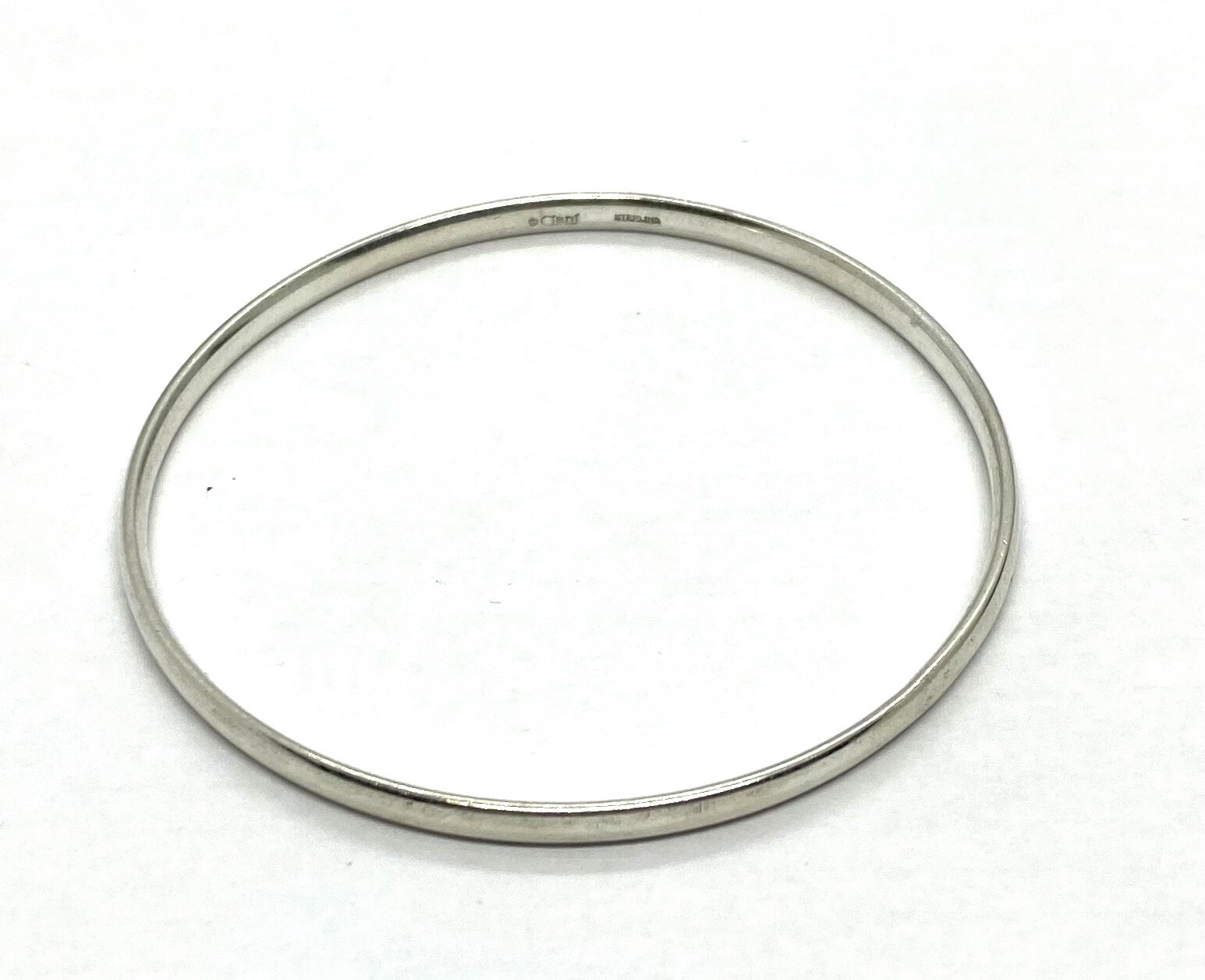 Vintage Dant Sterling Silver Bangle Bracelet Size 7.5 12.58g
