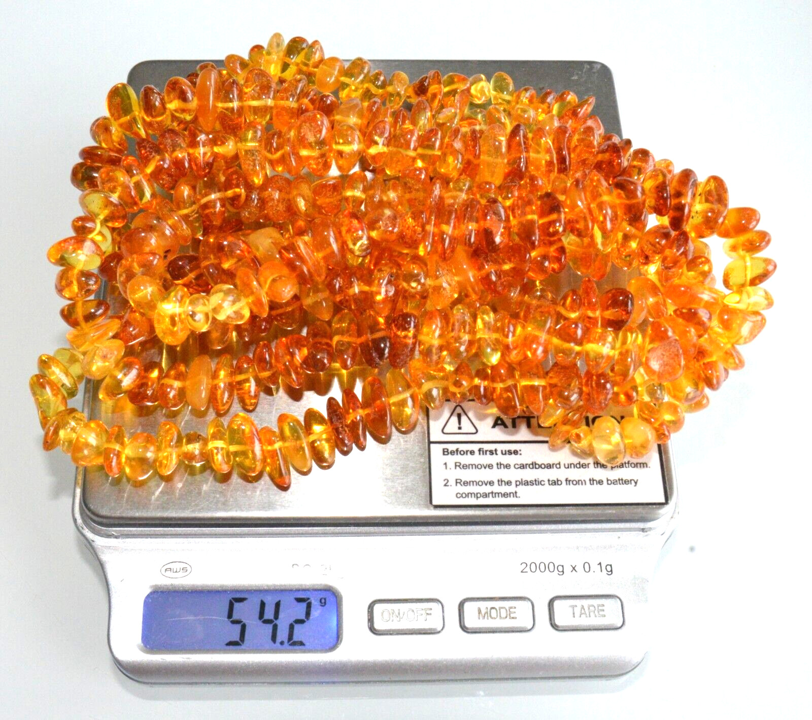 ✅135 cm=54gr RUSSIAN SOVIET BALTIC AMBER BEAD NECKLACE 琥珀 BRACELET STONE PENDANT