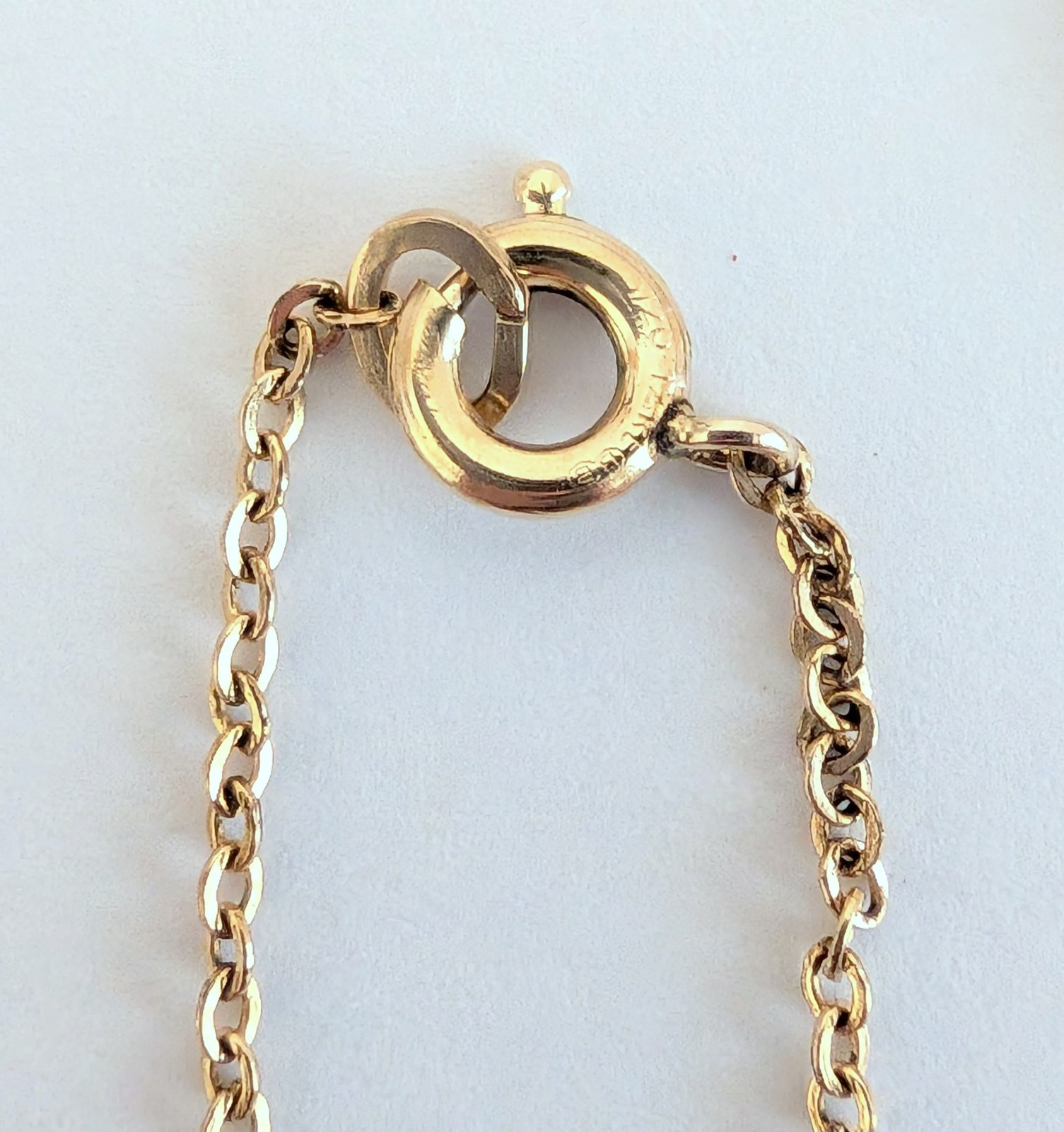 Vintage Binder Brothers 12K Gold Filled Fine Chain with “G” Mono 12K GF Pendant