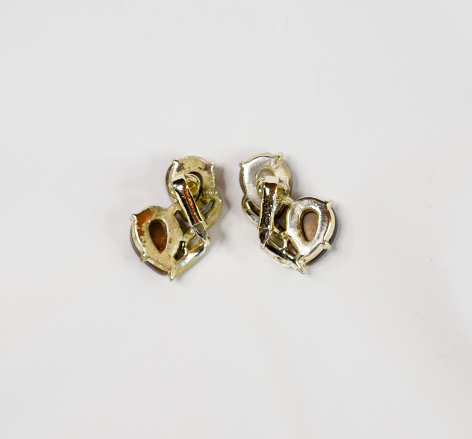 Vintage CORO Caramel Brown Thermo Lucite Bracelet and Earring Set