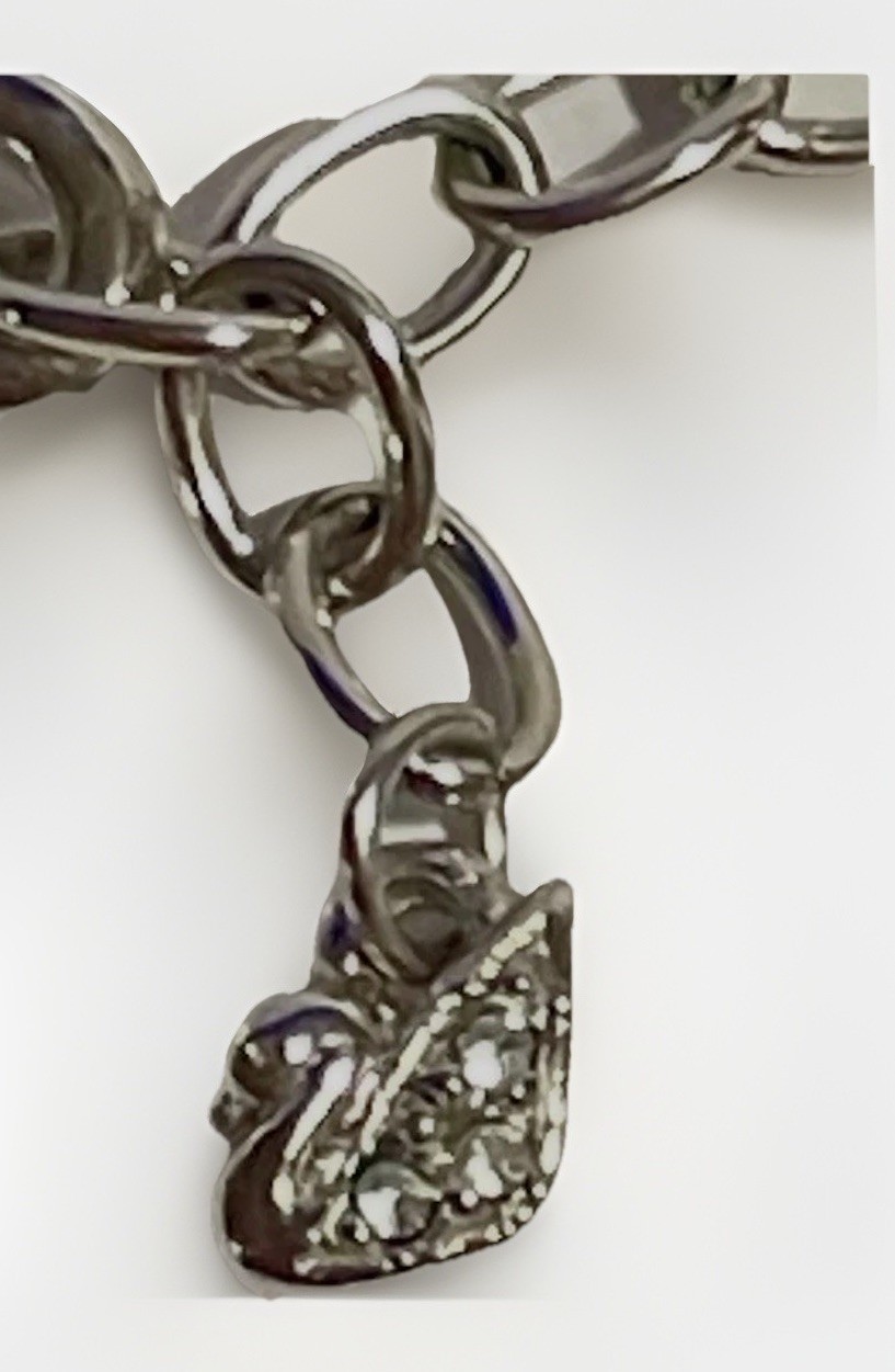 Vintage Swarovski Clear Pave Crystal Wave Collar Necklace-Signed Swan Mark