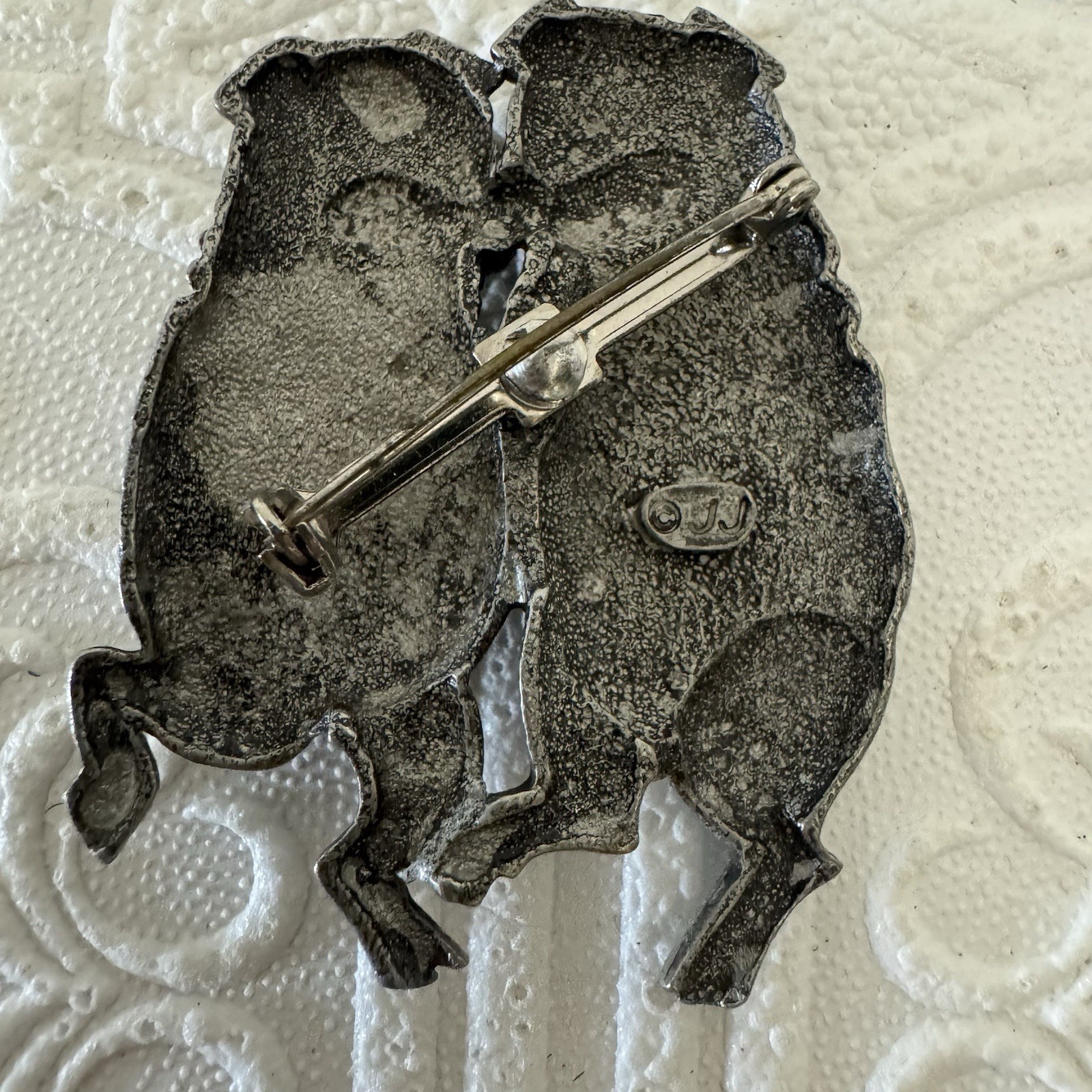 Vintage Pig Brooch Pins *Lot Of 5* Some Signed JJ Silver Tone Pewter Ceramic 3D